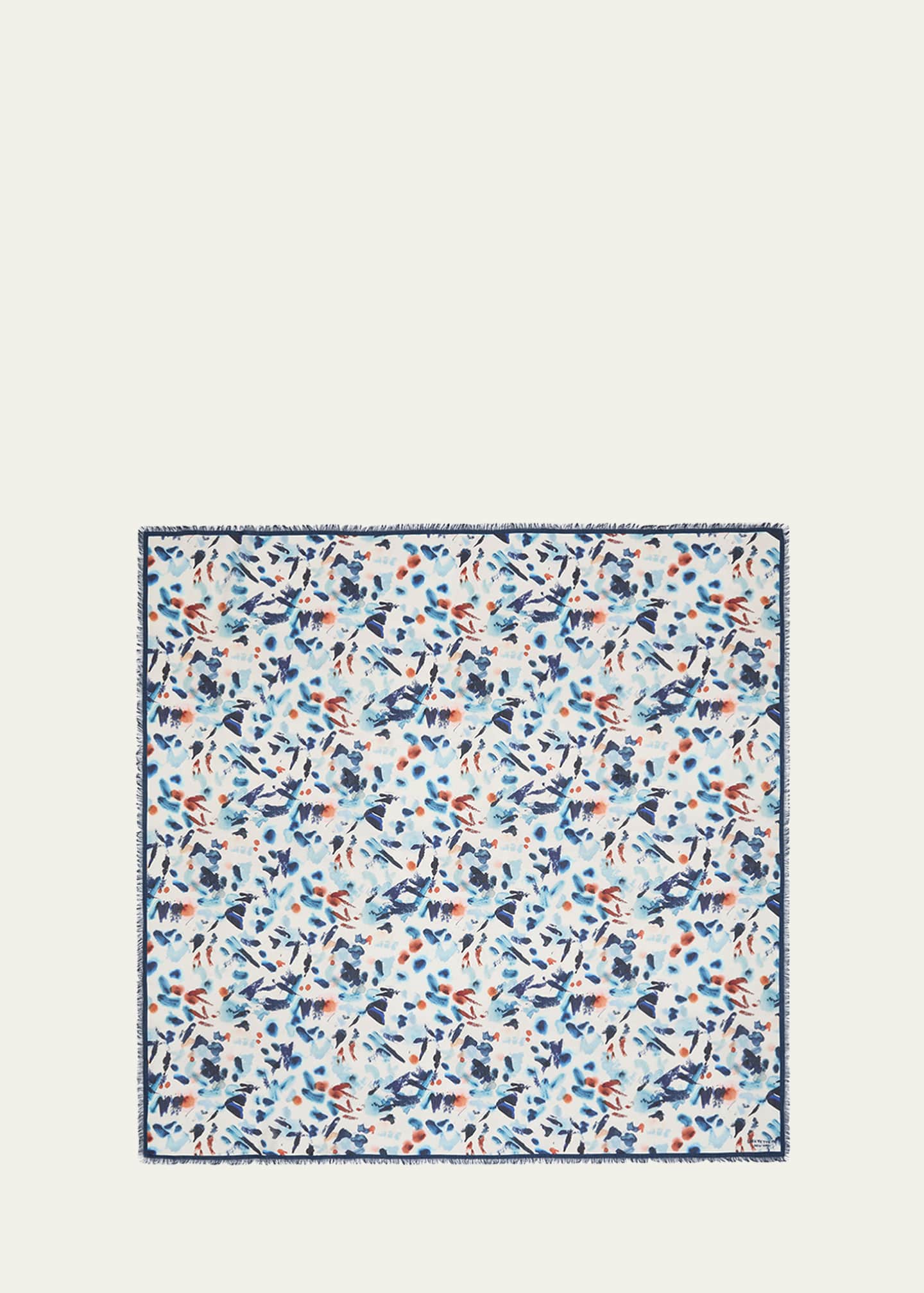 Lafayette 148 New York Paint Splatter Square Cashmere-Silk Scarf Image 1 of 4