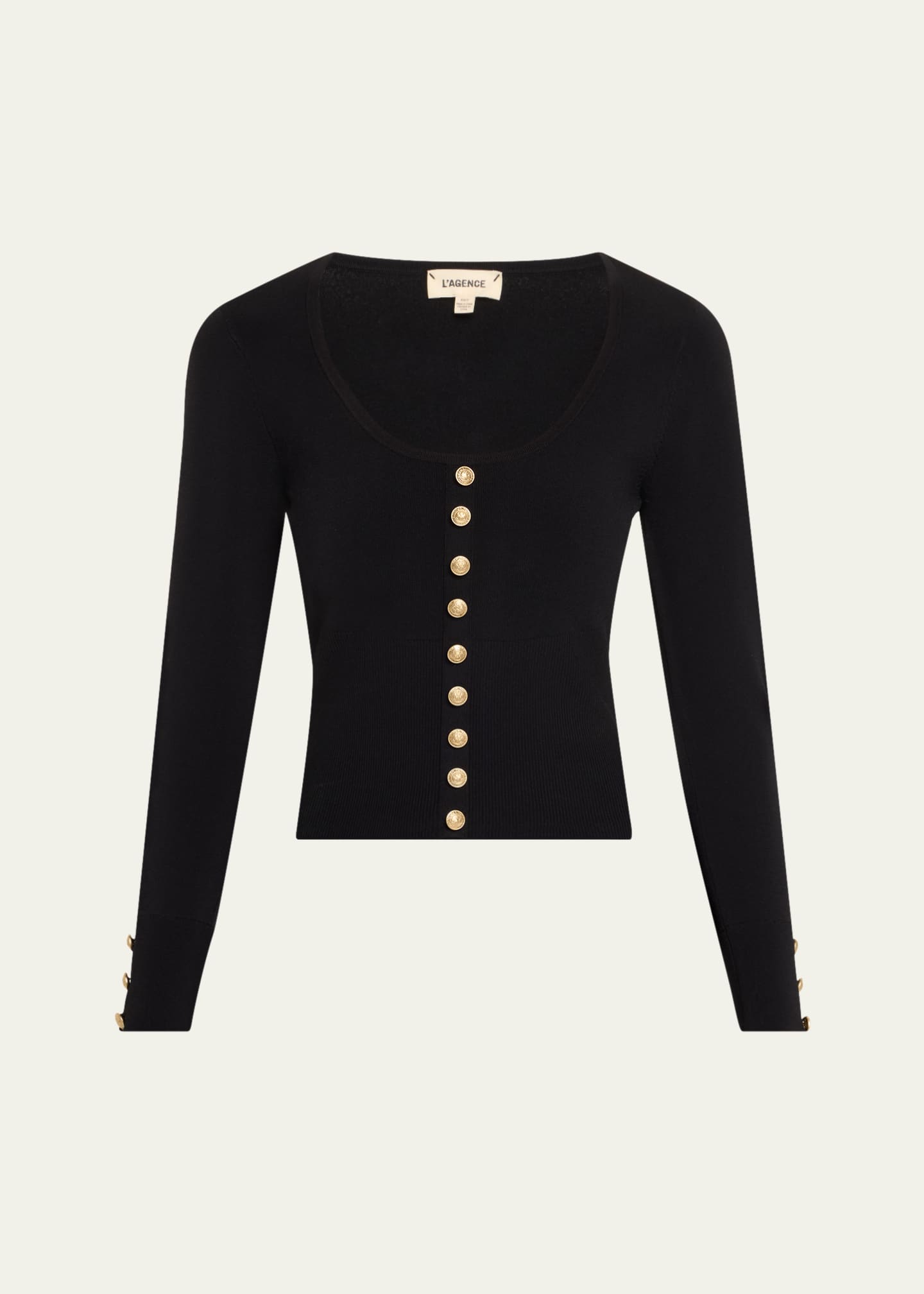 L'Agence Lanette Scoop-Neck Cardigan Image 1 of 5