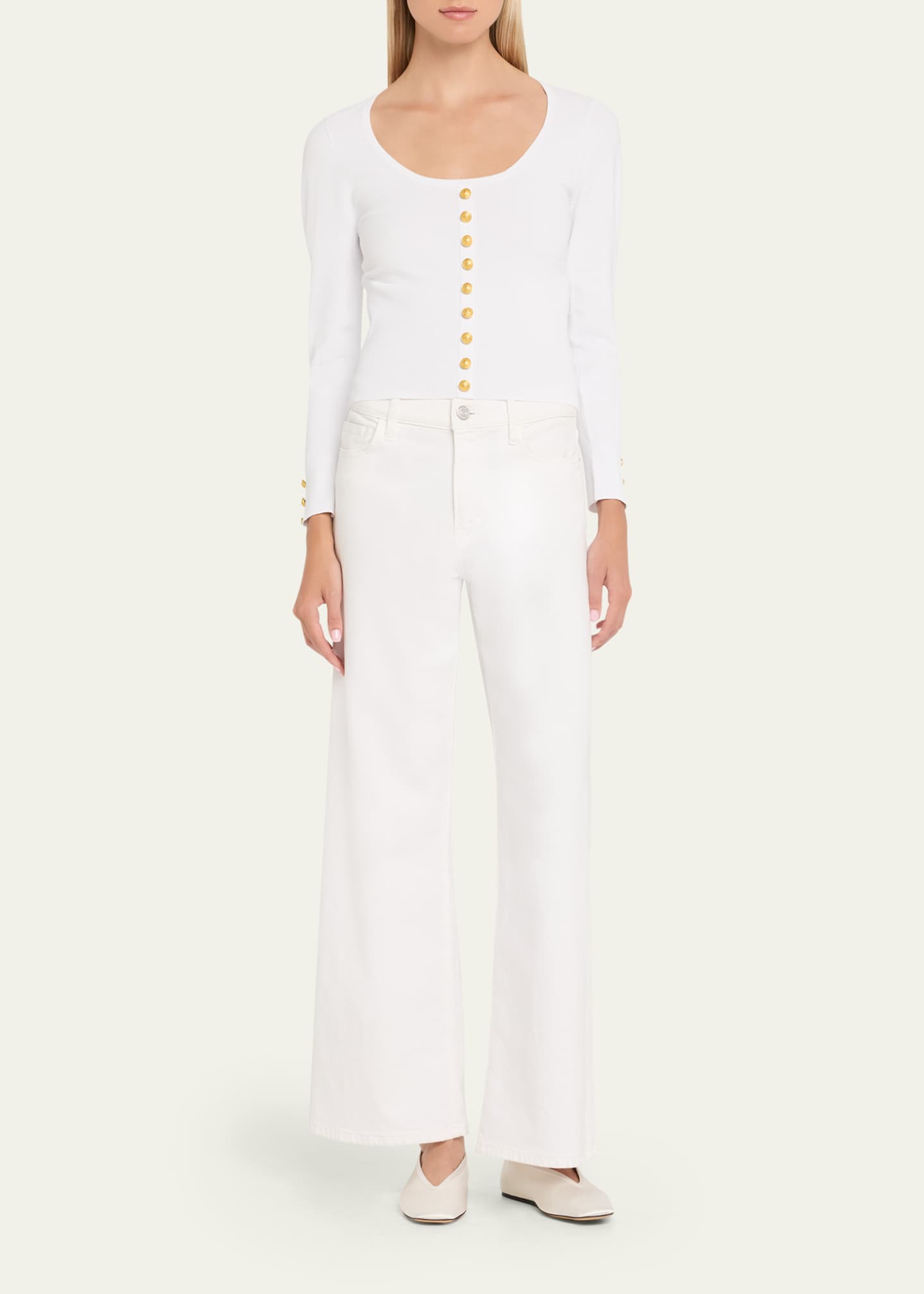 L'Agence Lanette Scoop-Neck Cardigan Image 2 of 5