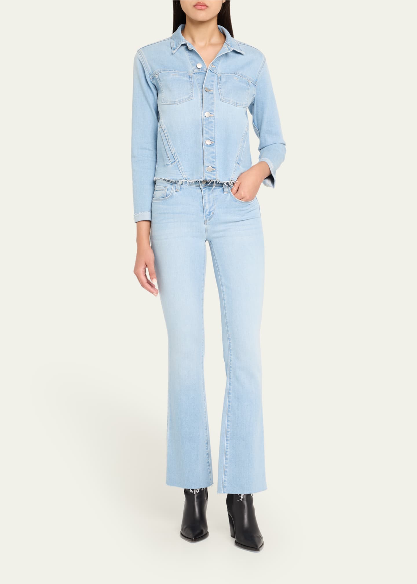 L'Agence Sneeki Low-Rise Sneaker Straight Jeans Image 2 of 5