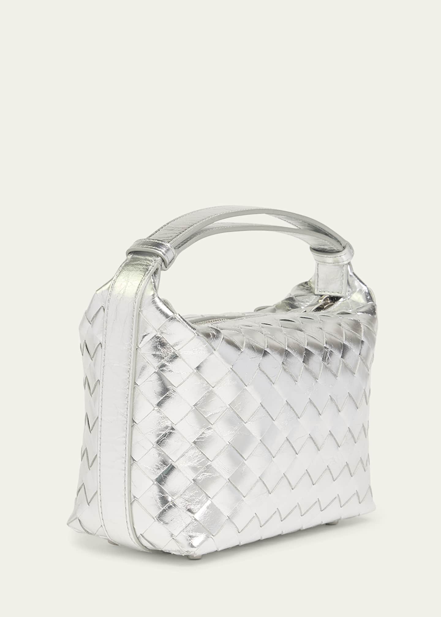 Bottega Veneta Mini Wallace Metallic Leather Shoulder Bag Image 2 of 3