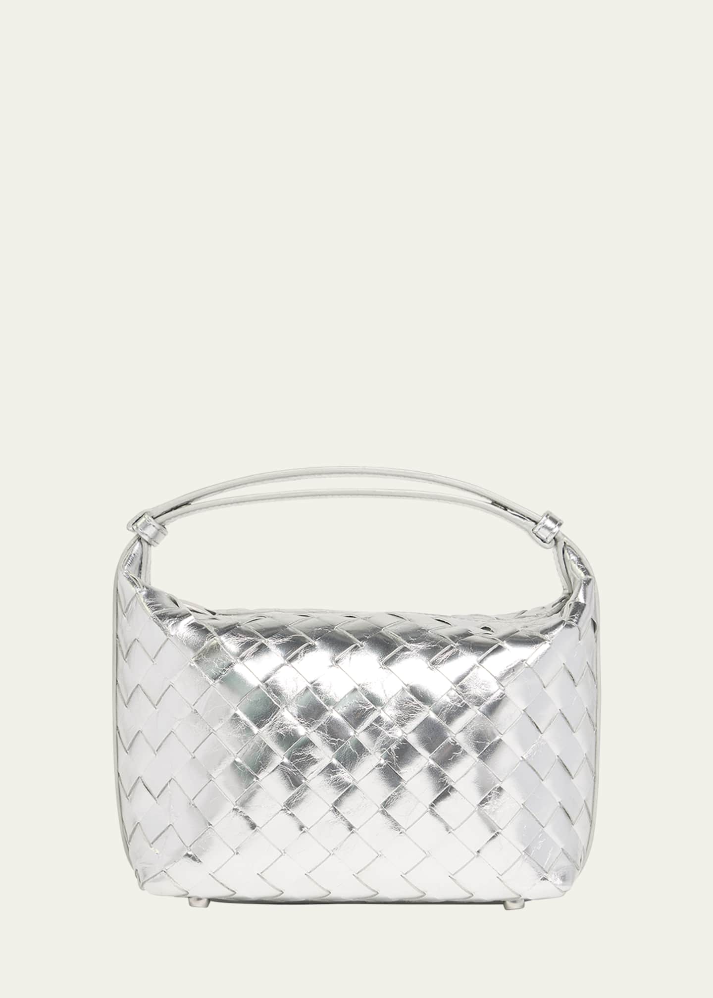 Bottega Veneta Mini Wallace Metallic Leather Shoulder Bag Image 1 of 3