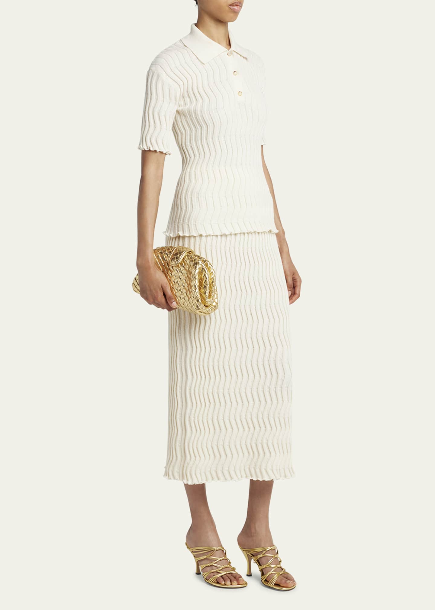 Bottega Veneta Mini Lauren 1980 Metallic Leather Clutch Bag Image 5 of 5