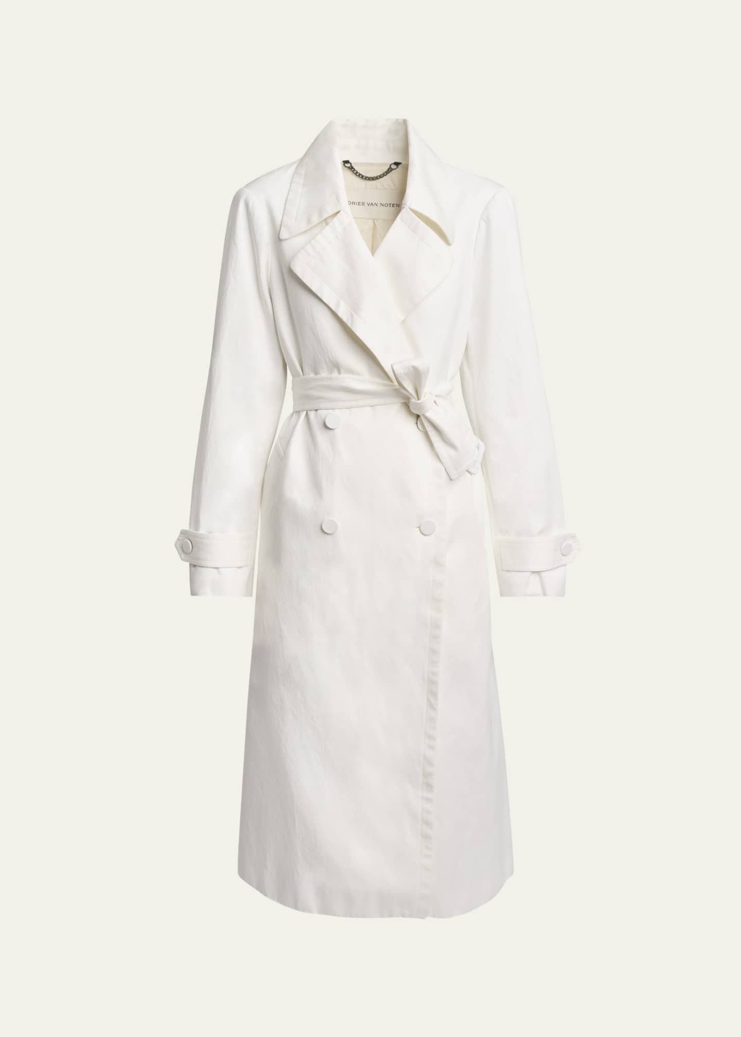 Dries Van Noten Ronald Double-breasted Belted Coat Image 1 of 5