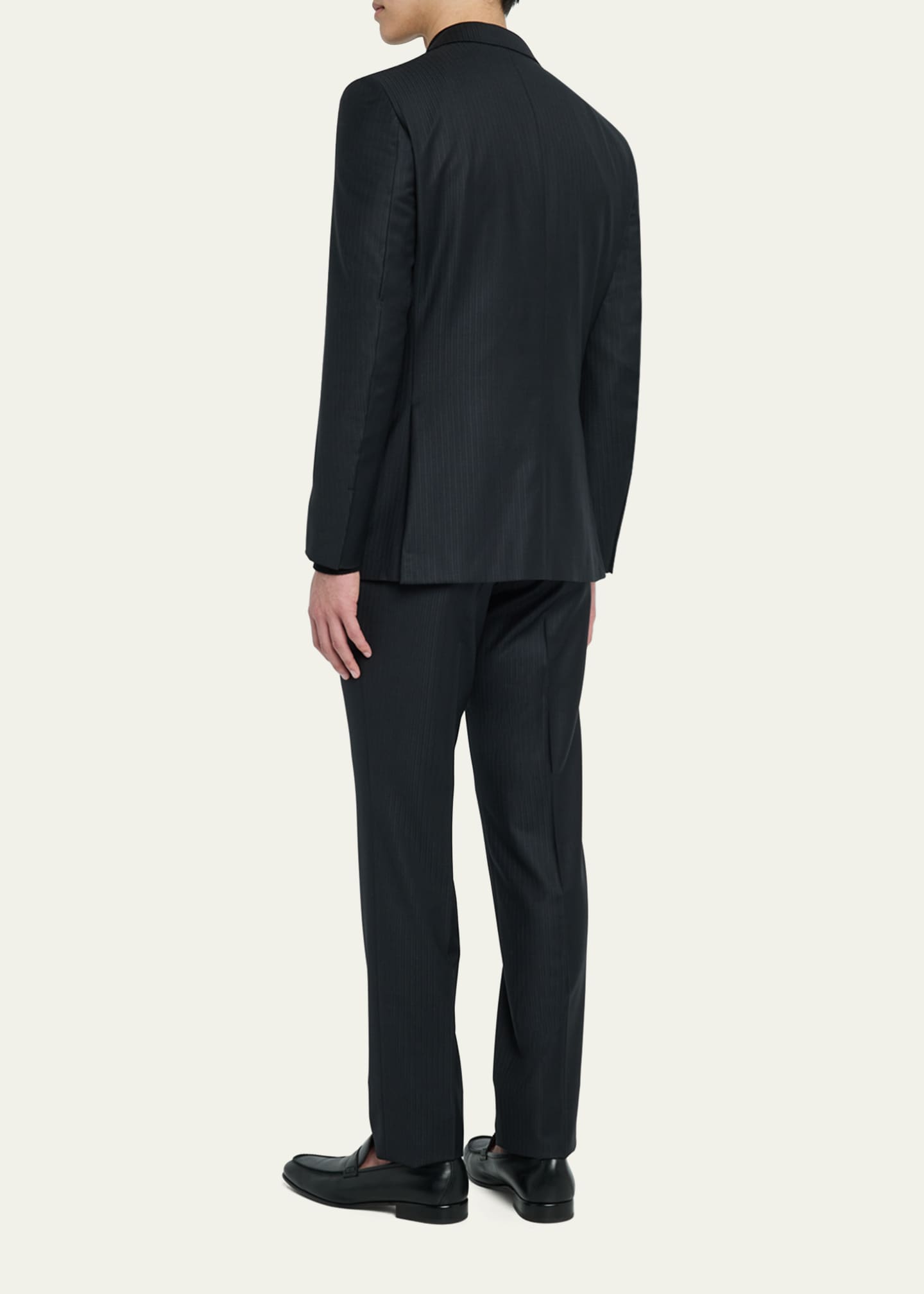ZEGNA Men's Tonal Striped Wool Suit Image 3 of 6