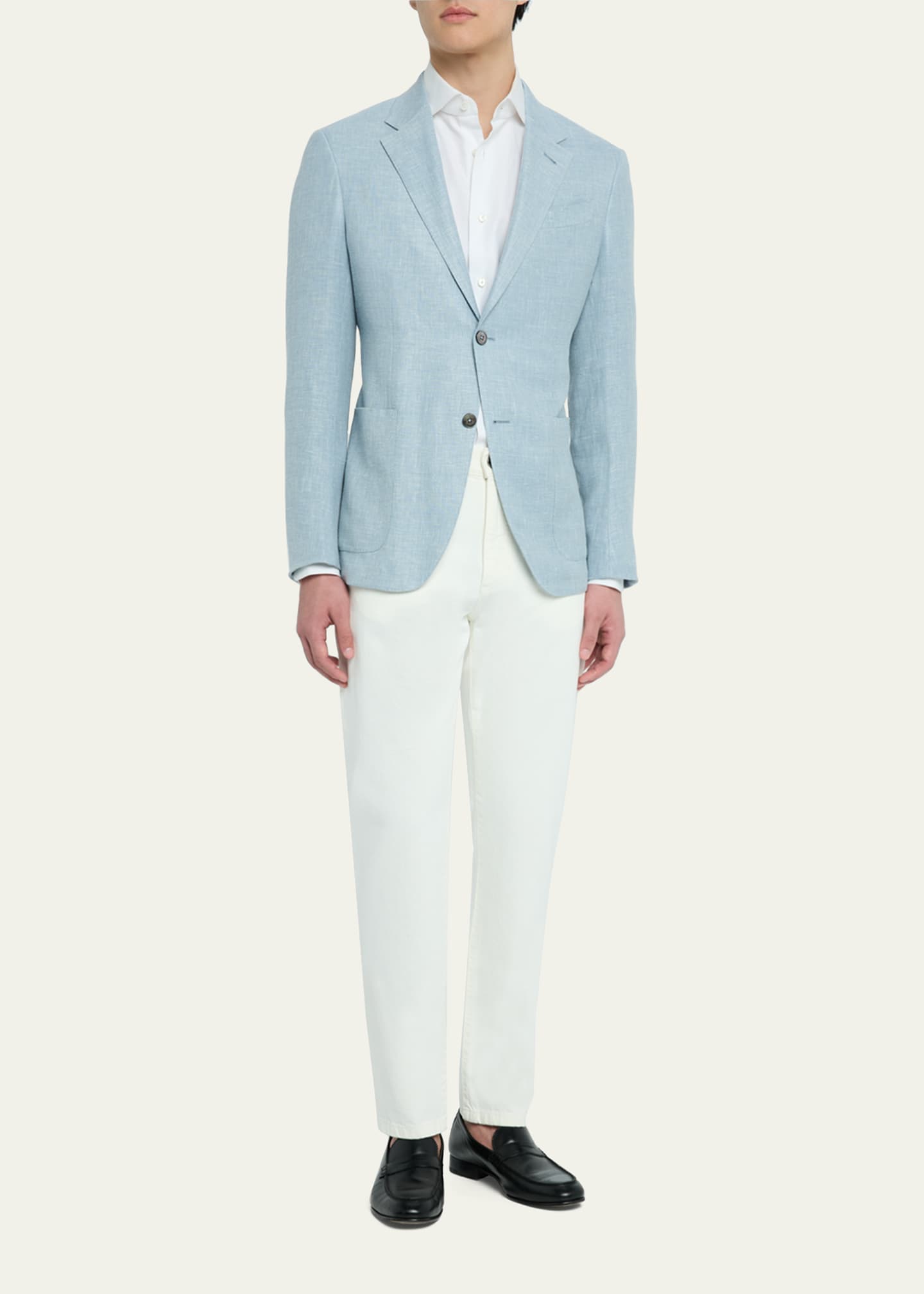 ZEGNA Men's Crossover Twill Sport Coat Image 2 of 5