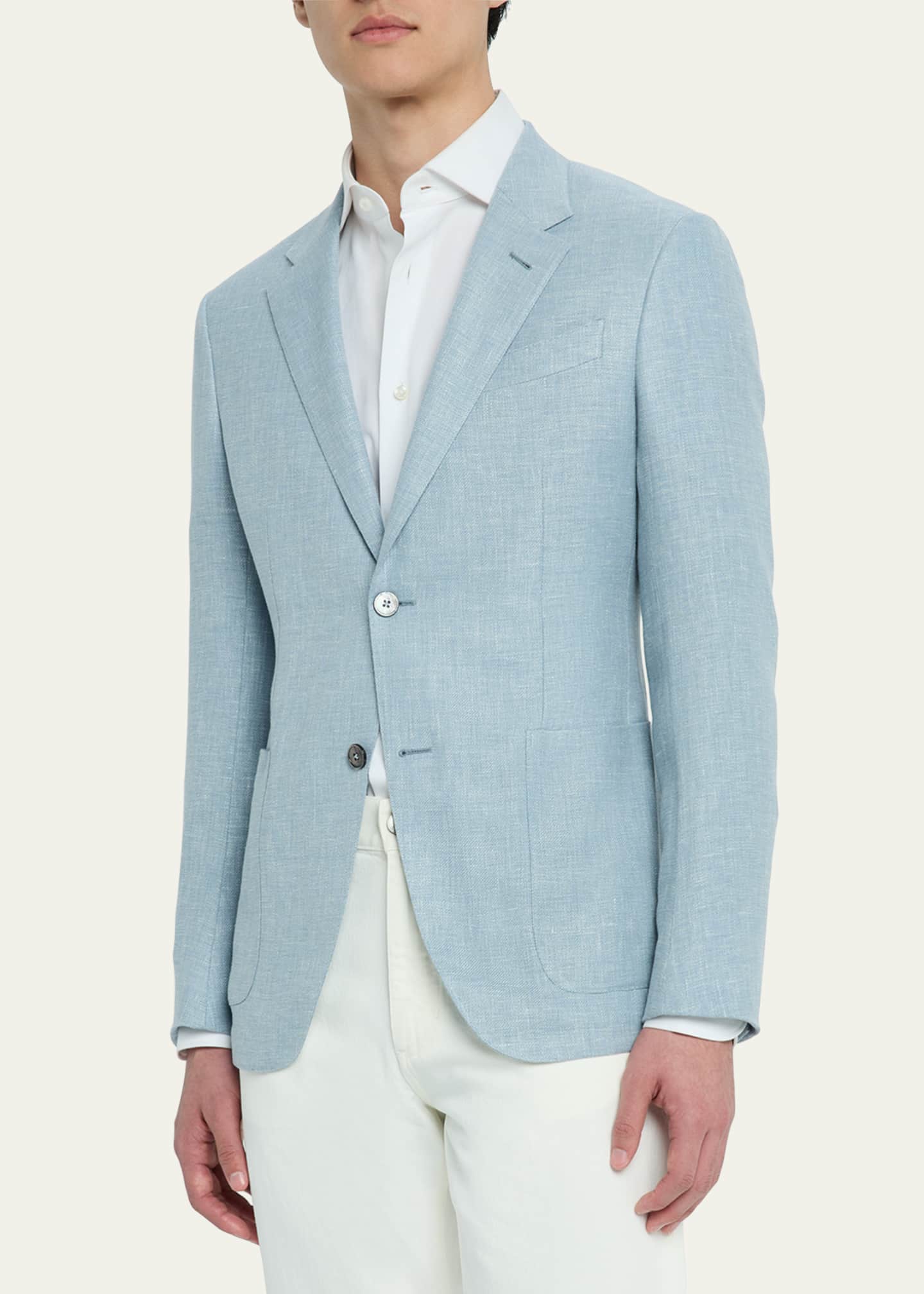 ZEGNA Men's Crossover Twill Sport Coat Image 4 of 5