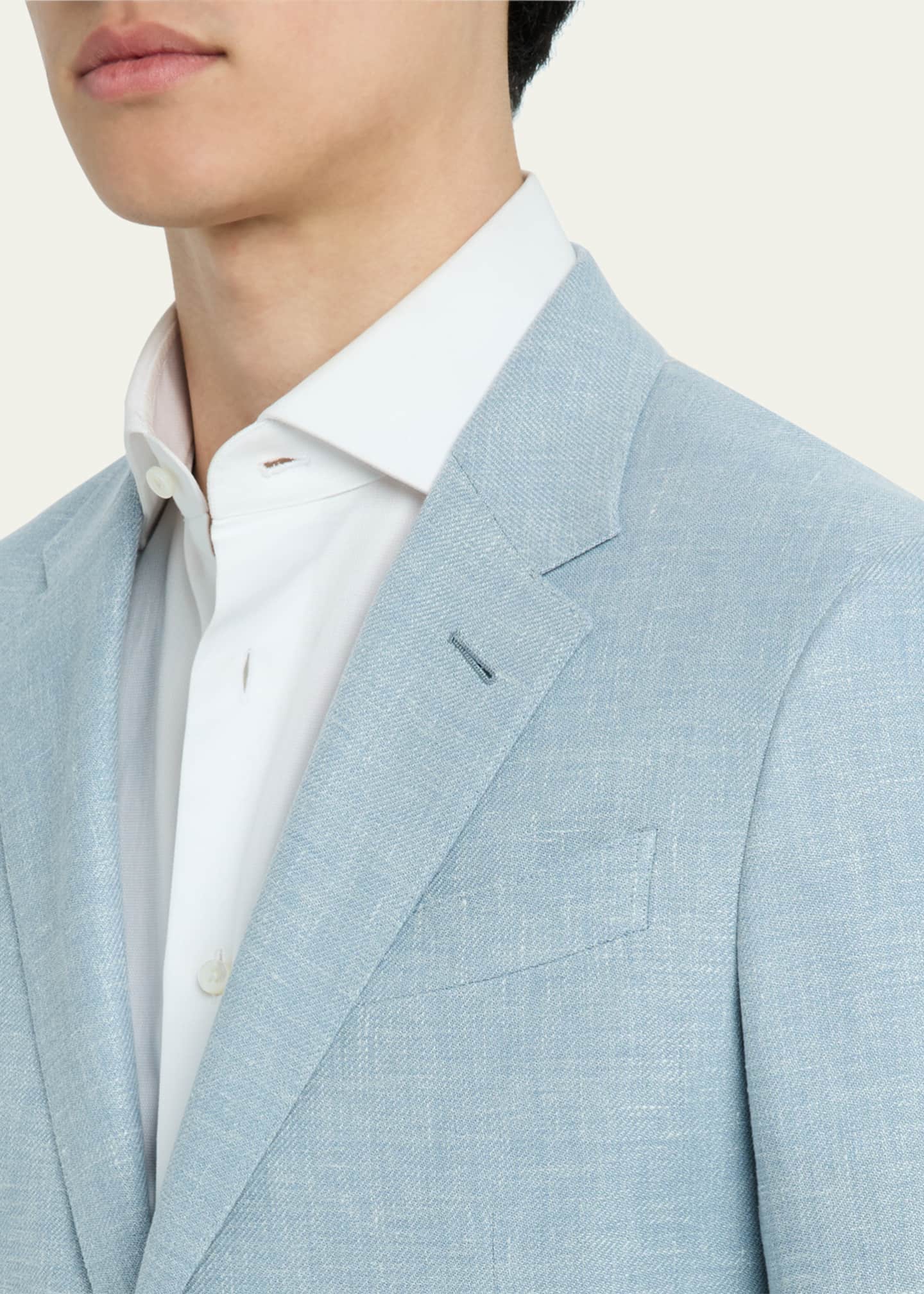 ZEGNA Men's Crossover Twill Sport Coat Image 5 of 5