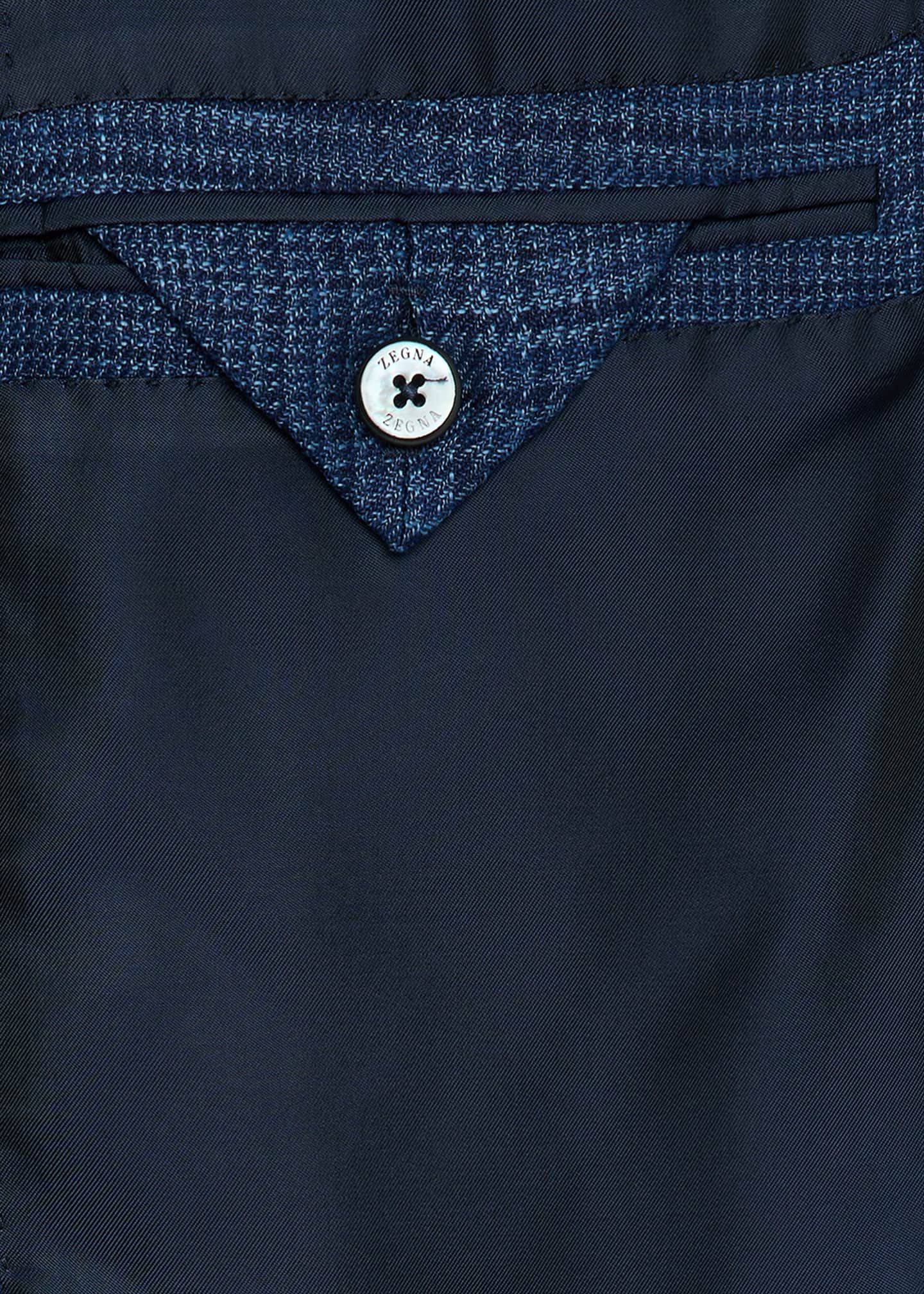 ZEGNA Men's Prince of Wales Crossover Sport Coat Image 6 of 6