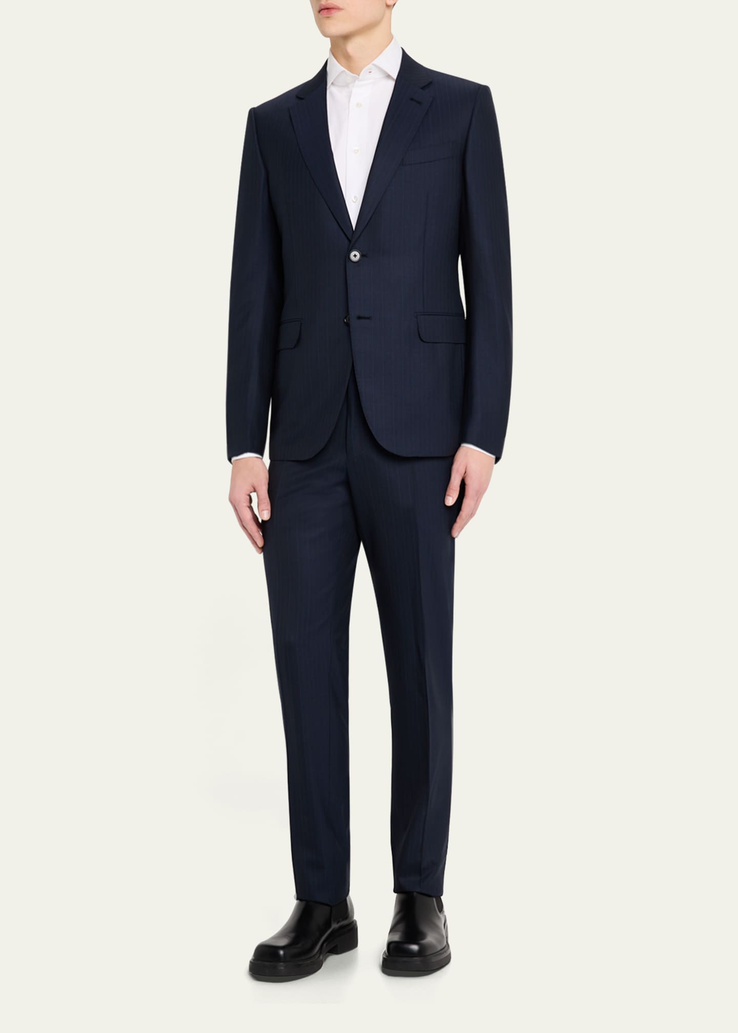 ZEGNA Men's Striped Wool Suit Image 2 of 6
