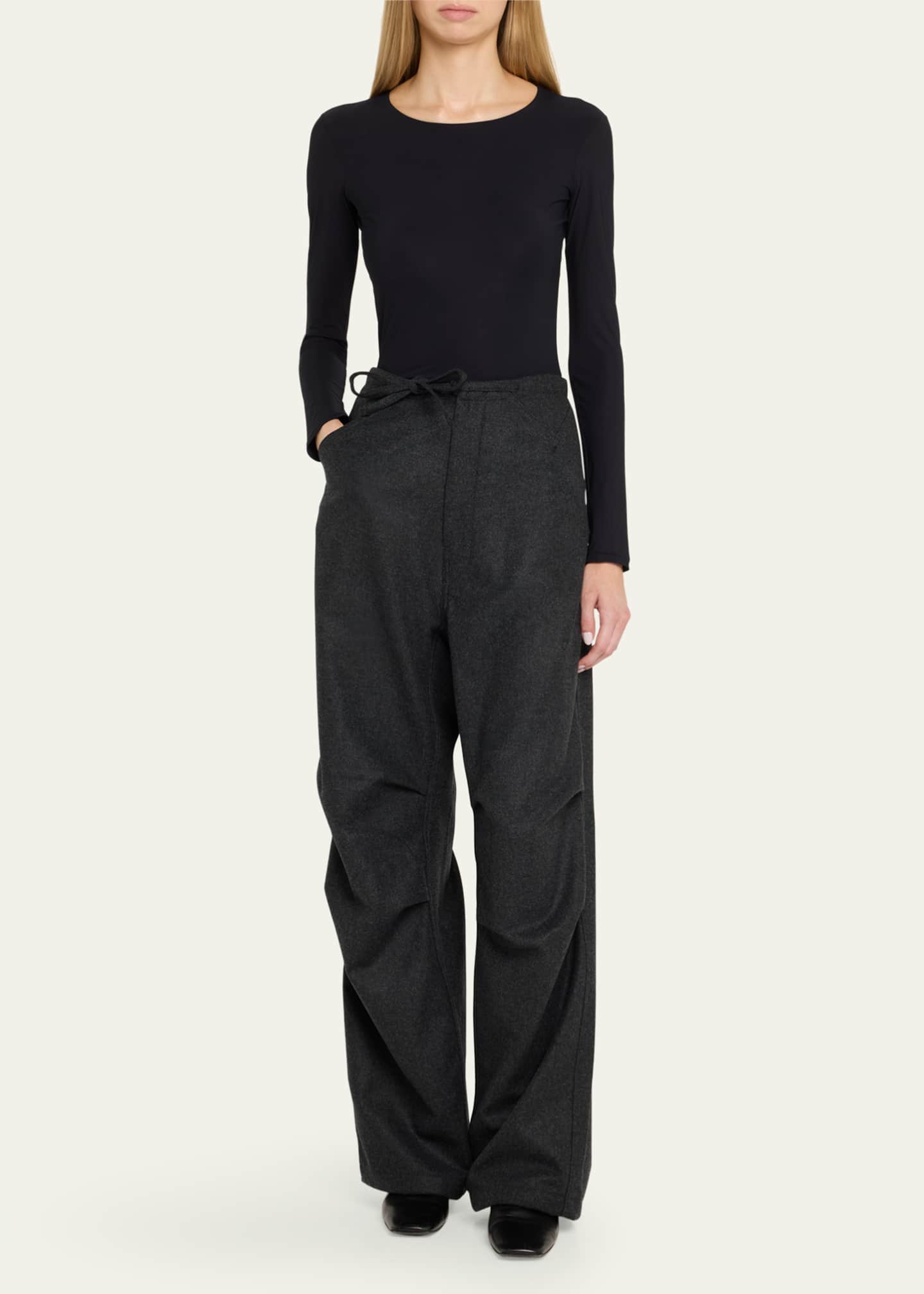【関税込み】DARKPARK DAISY WOOL PANTS DARKPARK Daisy Heavy Wool-Twill Drawstring Pants - Bergdorf