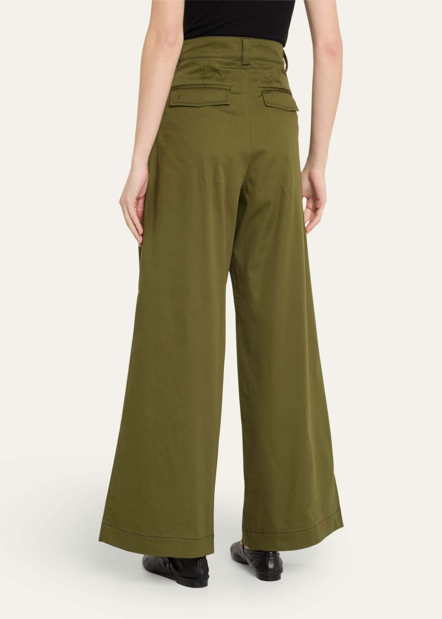 Kika Vargas Olympe Pleated Wide Leg Pants Image 3 of 5