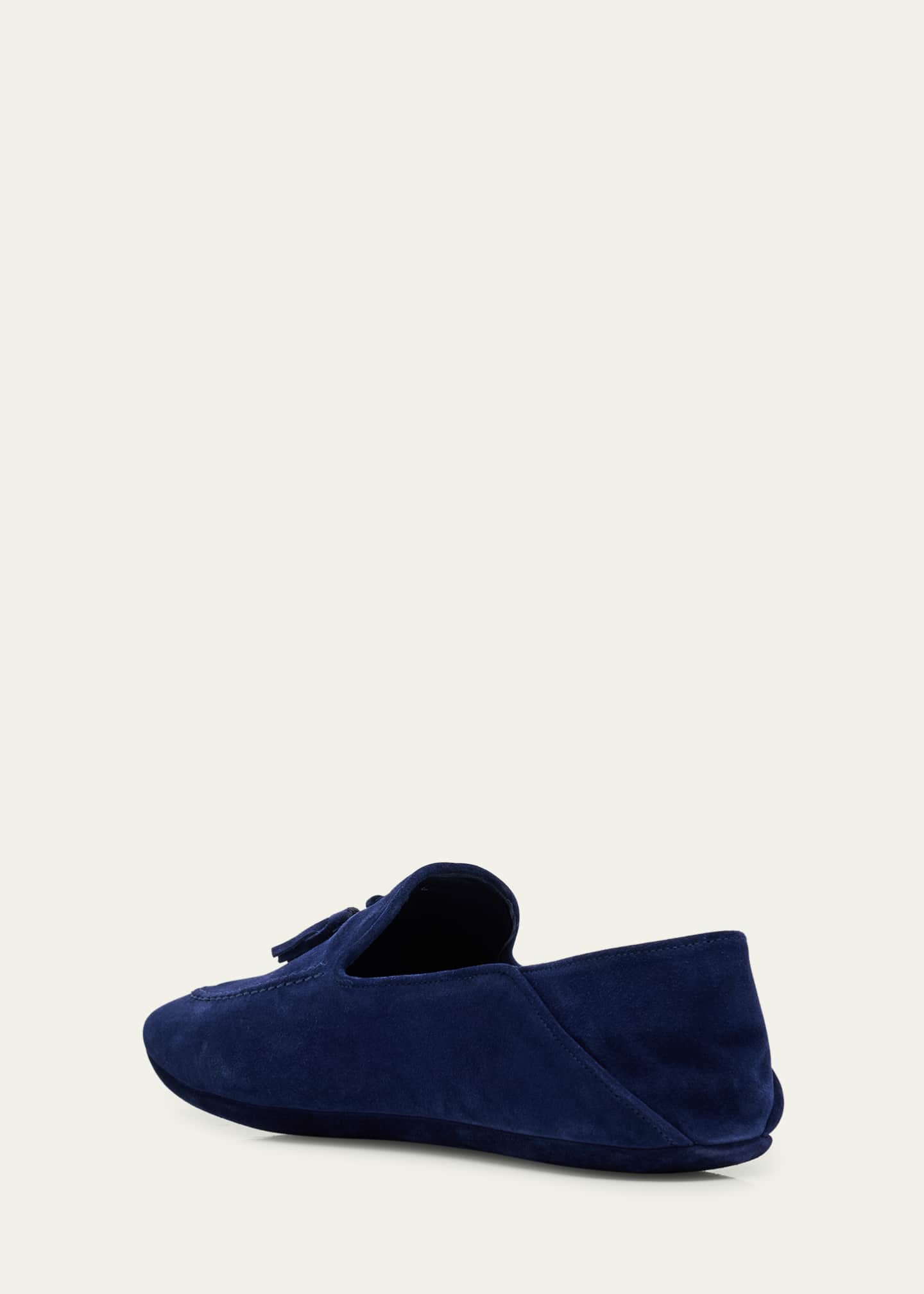Bergdorf Goodman Men's Suede Tassel Lounge Slippers Image 4 of 6