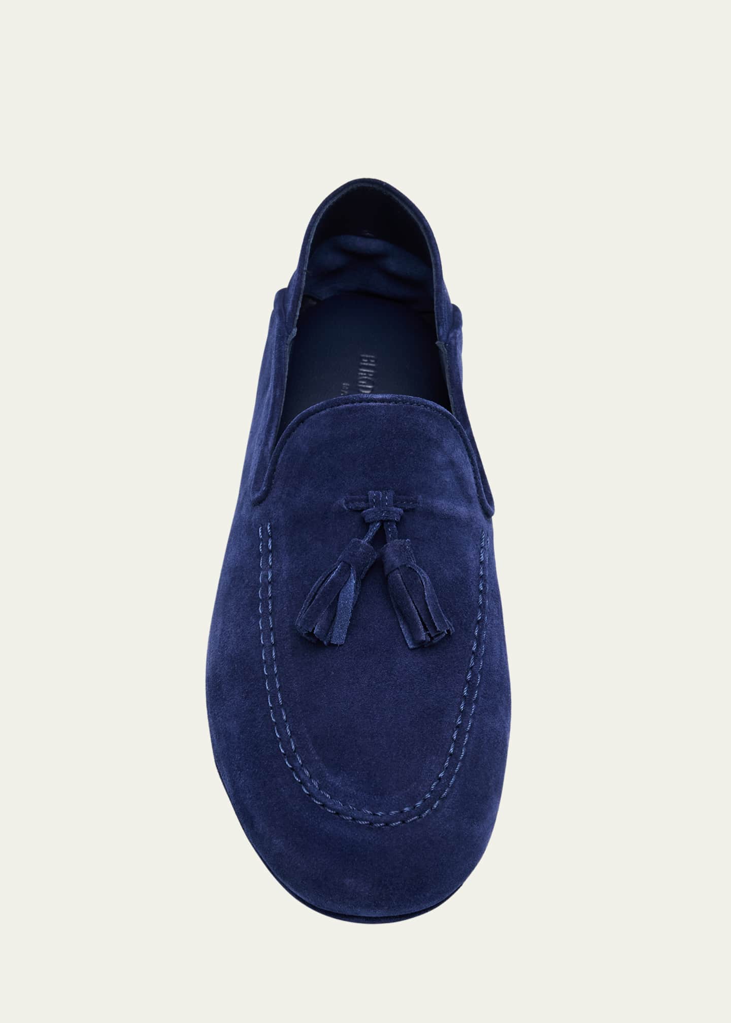 Bergdorf Goodman Men's Suede Tassel Lounge Slippers Image 6 of 6