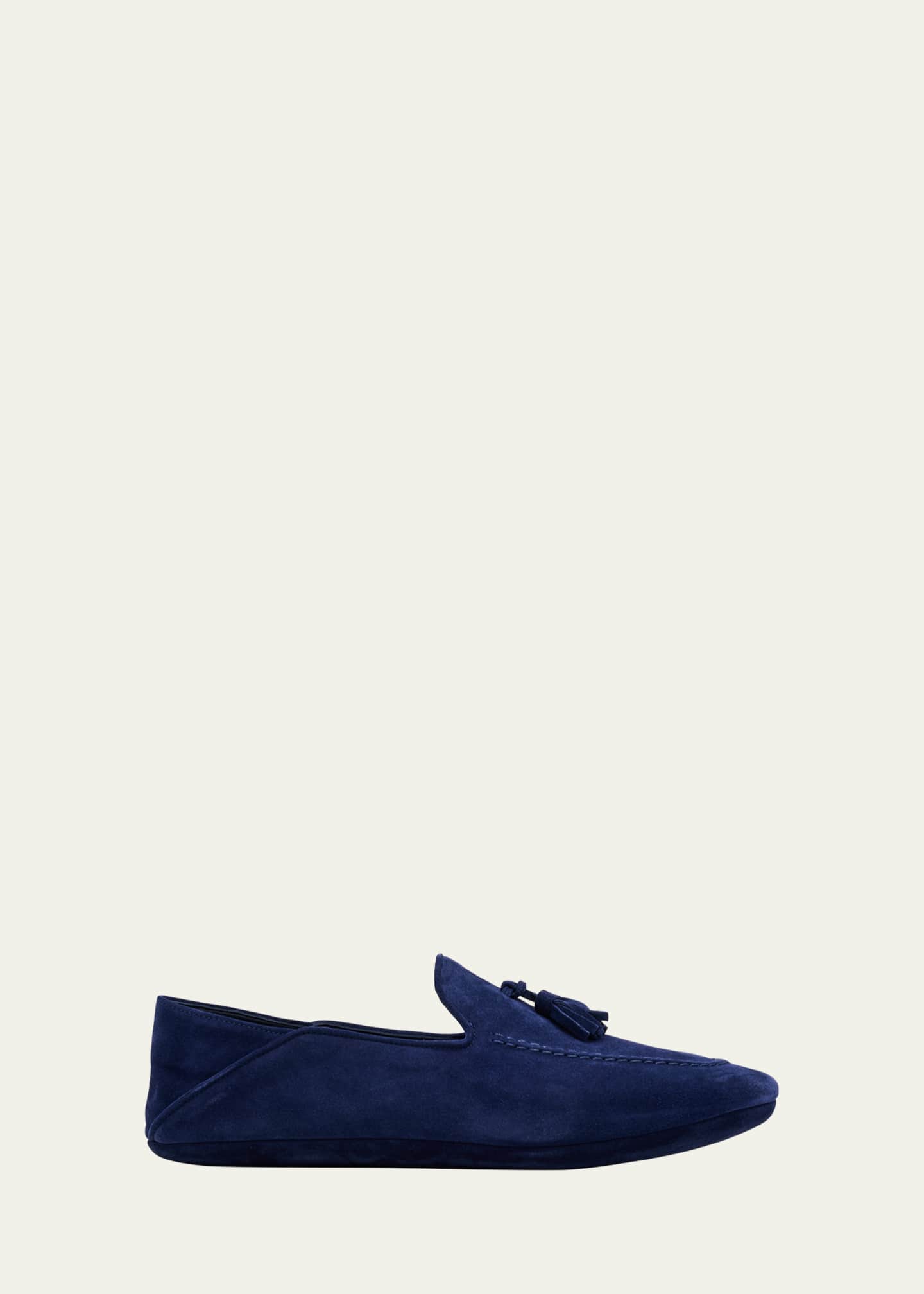 Bergdorf Goodman Men's Suede Tassel Lounge Slippers Image 1 of 6