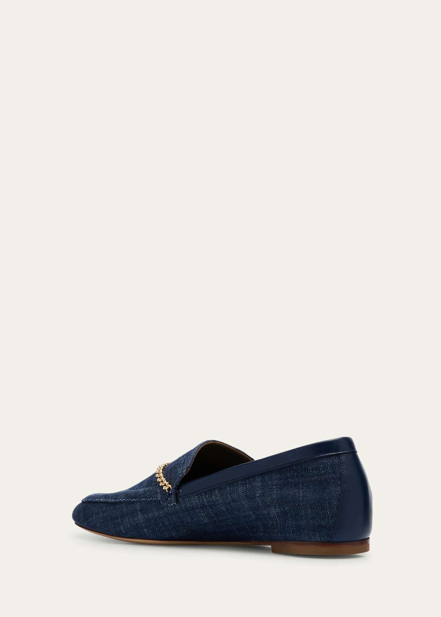 Maria Luca Livia Denim Chain Loafers Image 2 of 4