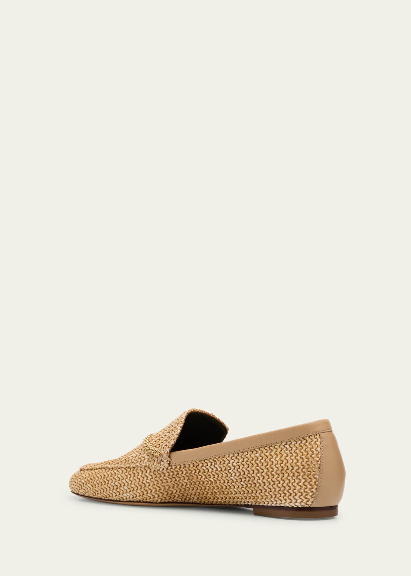 Maria Luca Livia Raffia Chain Loafers Image 2 of 4
