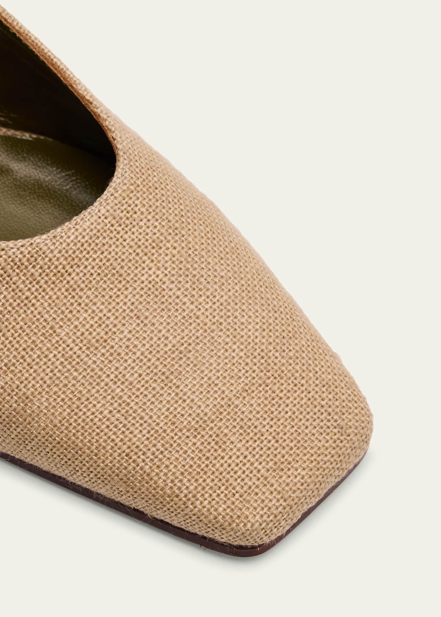 Maria Luca Augusta Linen Ankle-Chain Ballerina Flats Image 4 of 4