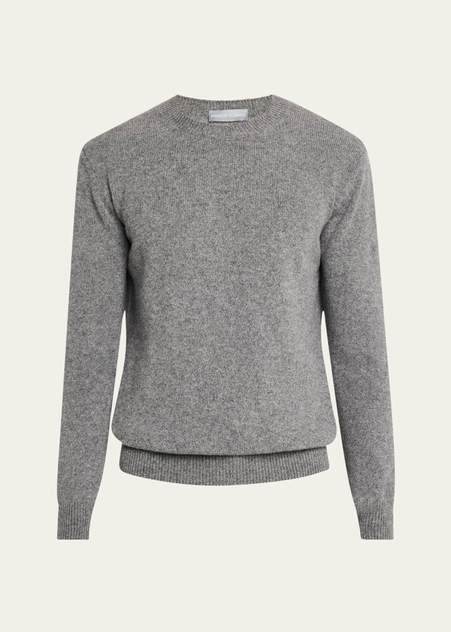 Bergdorf Goodman Men's Jersey Stitch Cashmere Crewneck Sweater Image 1 of 5