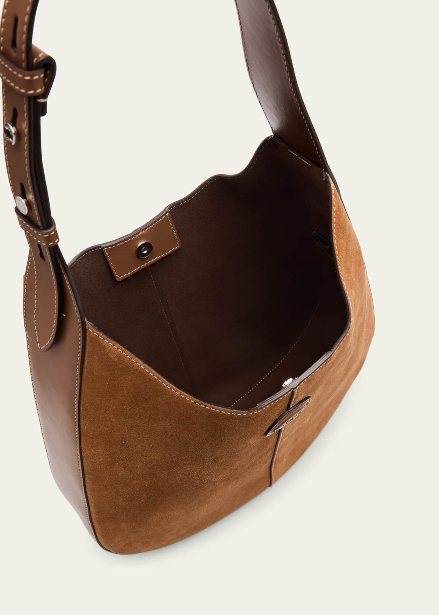 ショルダーバッグ・ポシェット Tod'S Di Bag Small Suede Leather Hobo Ba Woman BROWN Tod's Di Bag Hobo in Leather Small
