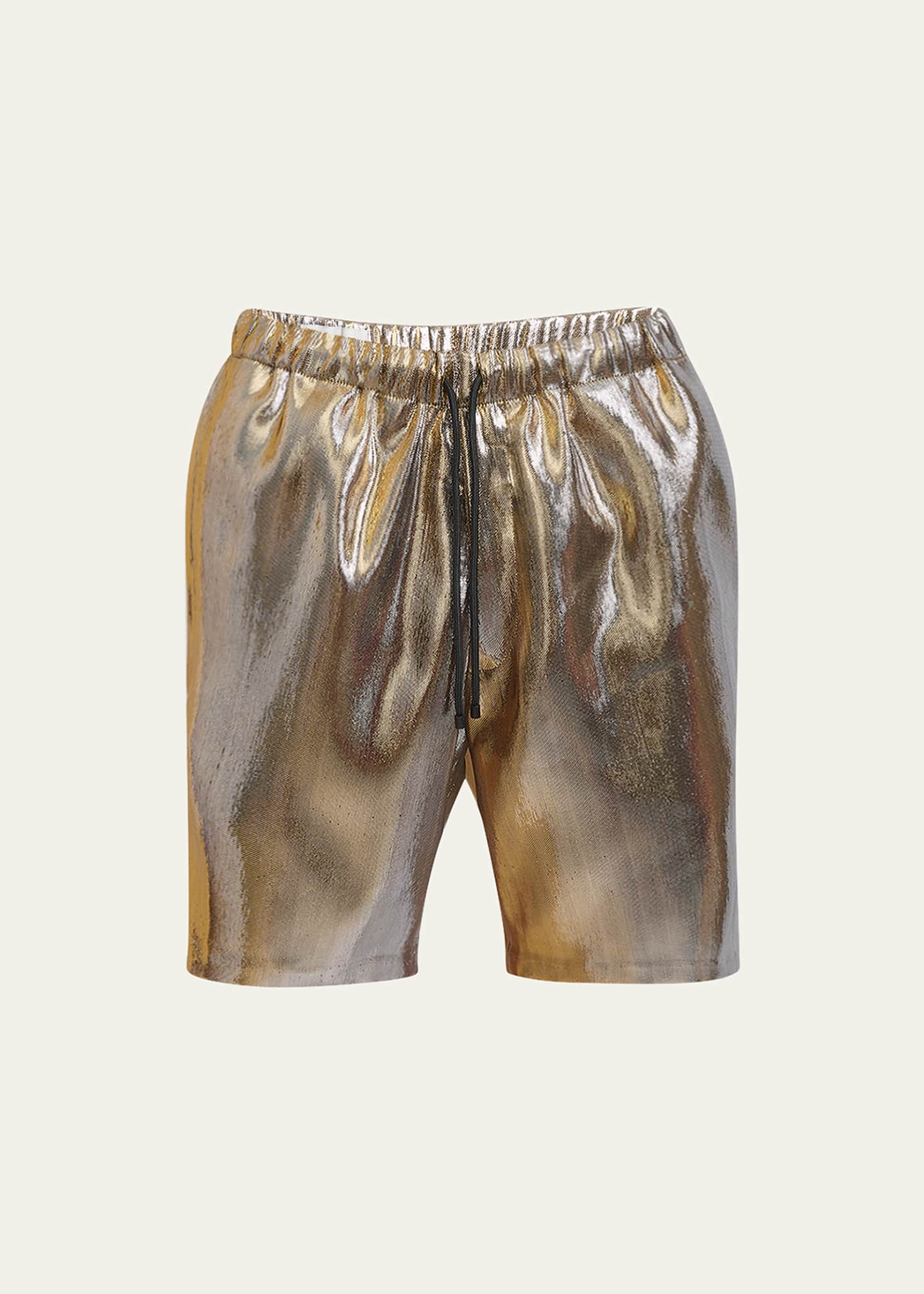 Dries Van Noten Men's Piperi Metallic Shorts Image 1 of 4