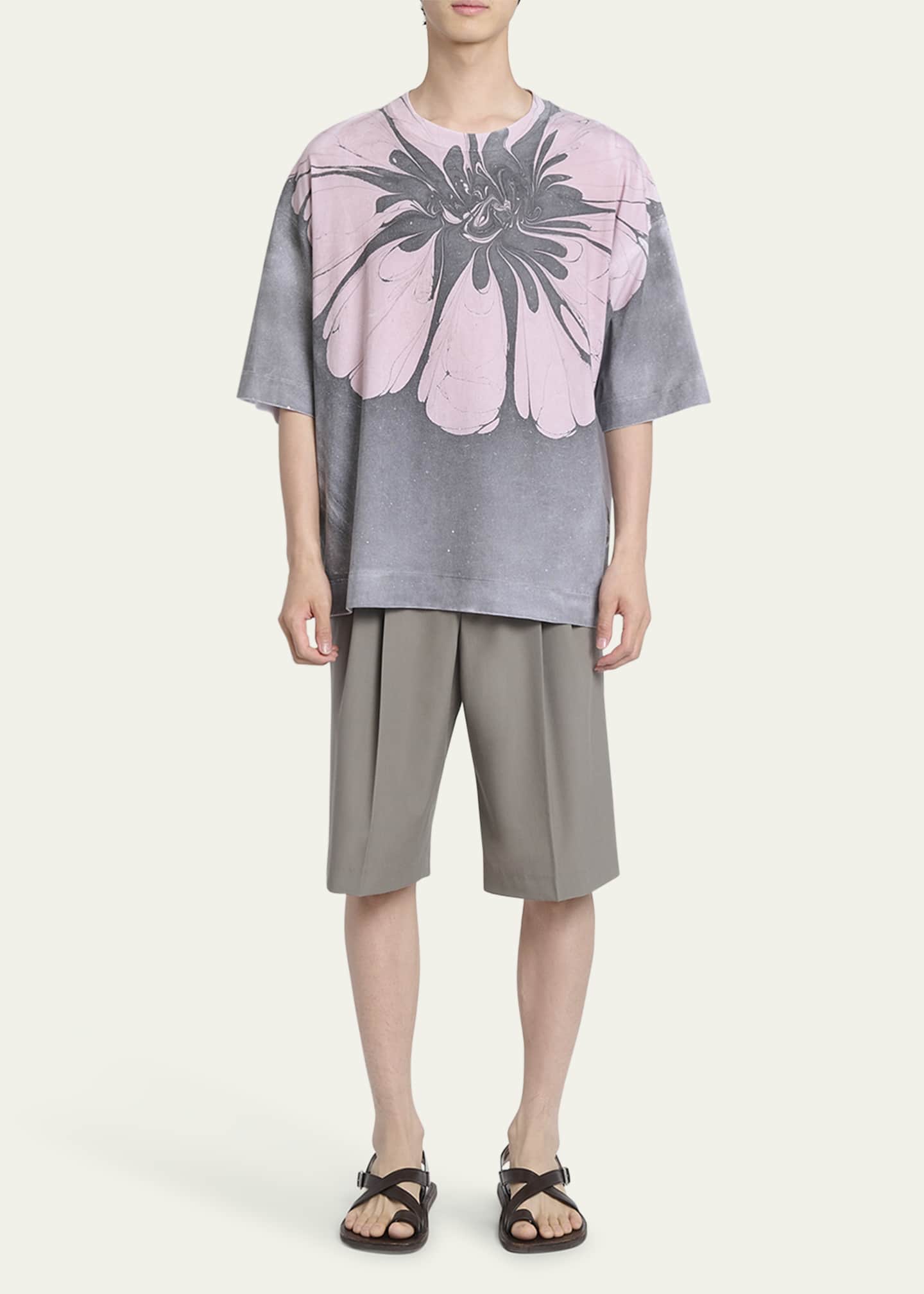 Dries Van Noten Men's Hen Oversized Graphic T-Shirt Image 2 of 5
