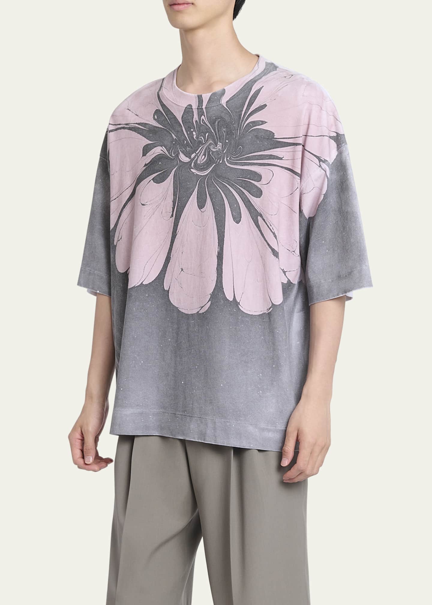 Dries Van Noten Men's Hen Oversized Graphic T-Shirt Image 4 of 5