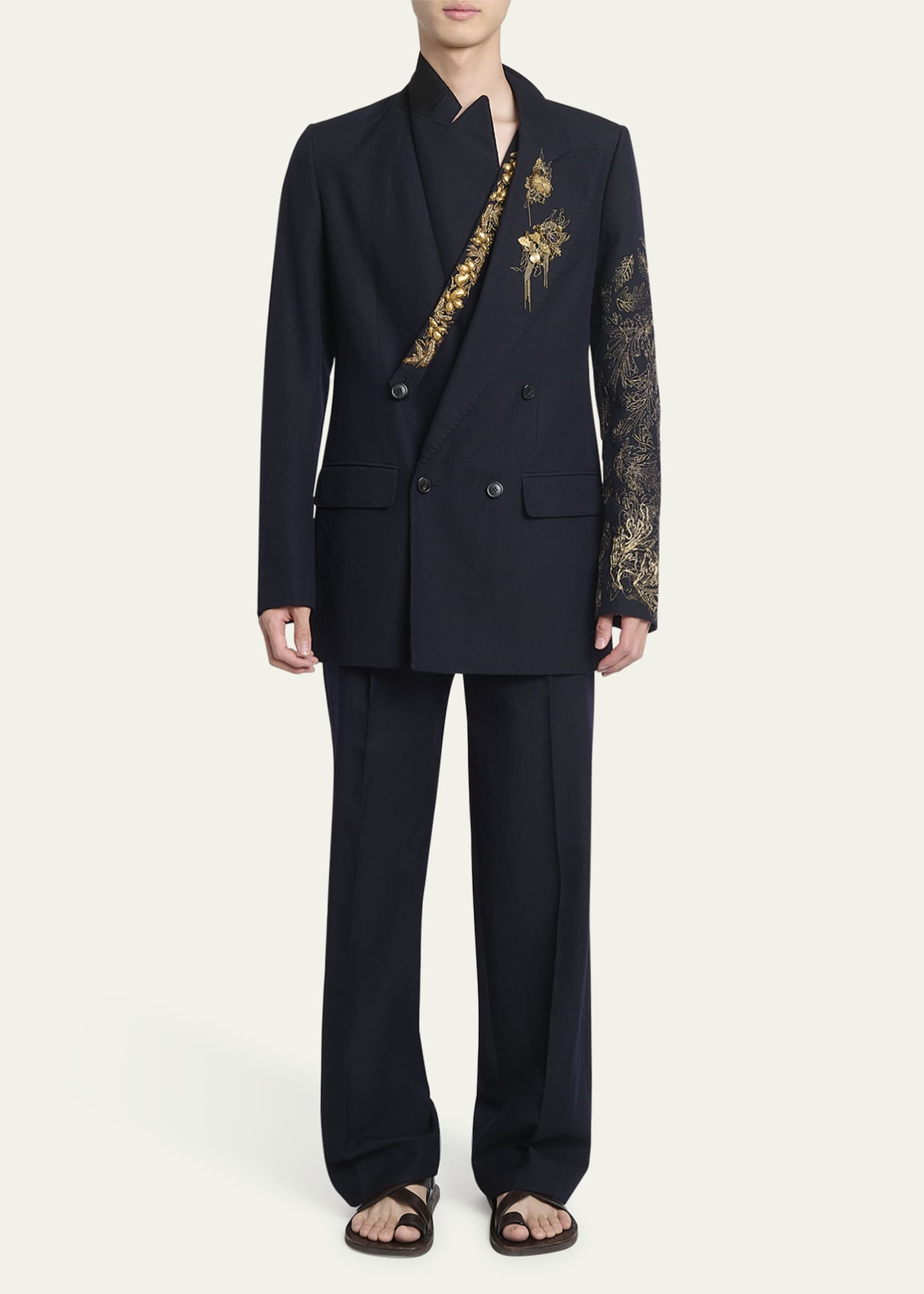 Dries Van Noten Men's Barton Embellished Dinner Jacket Image 2 of 5