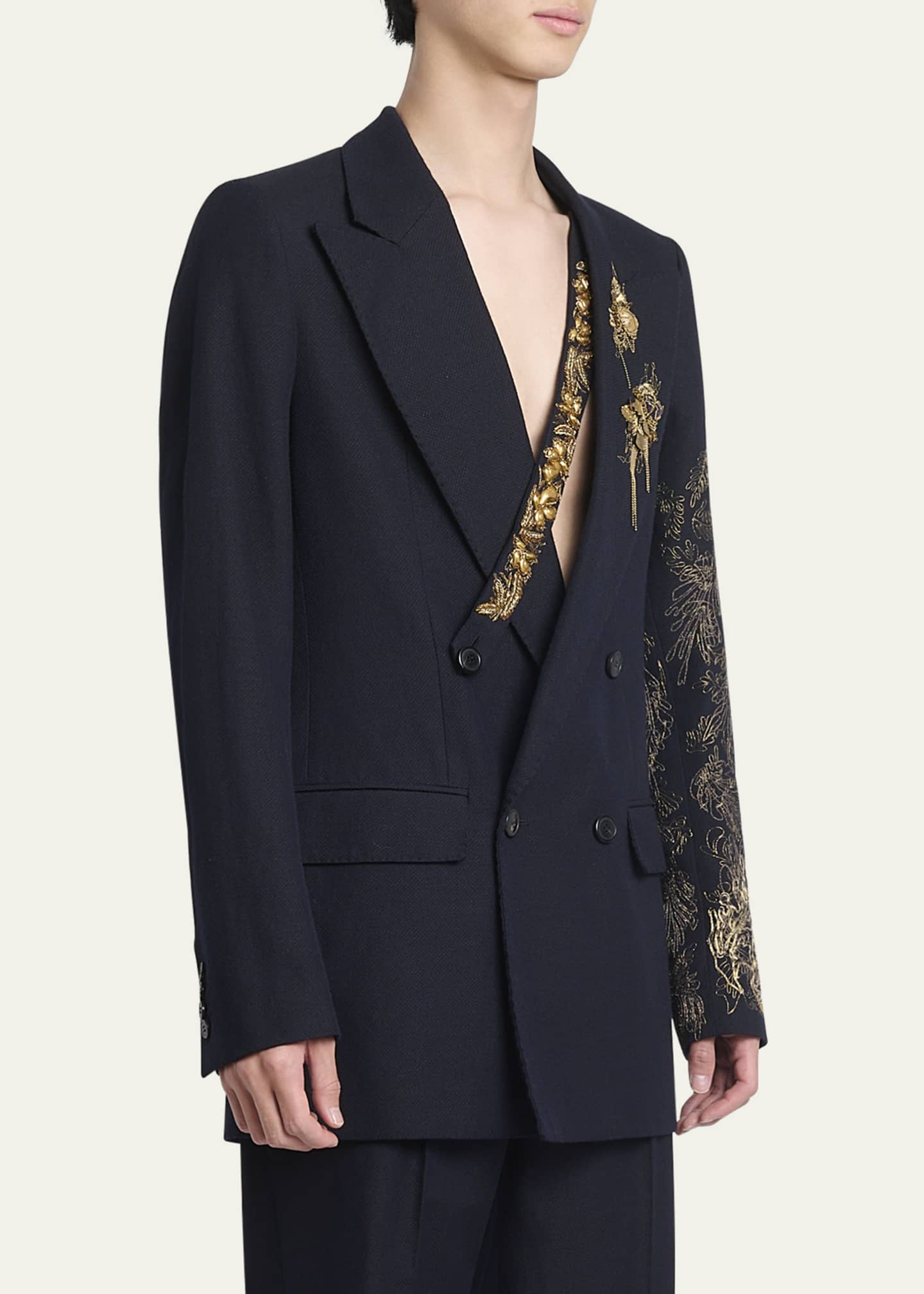 Dries Van Noten Men's Barton Embellished Dinner Jacket Image 4 of 5