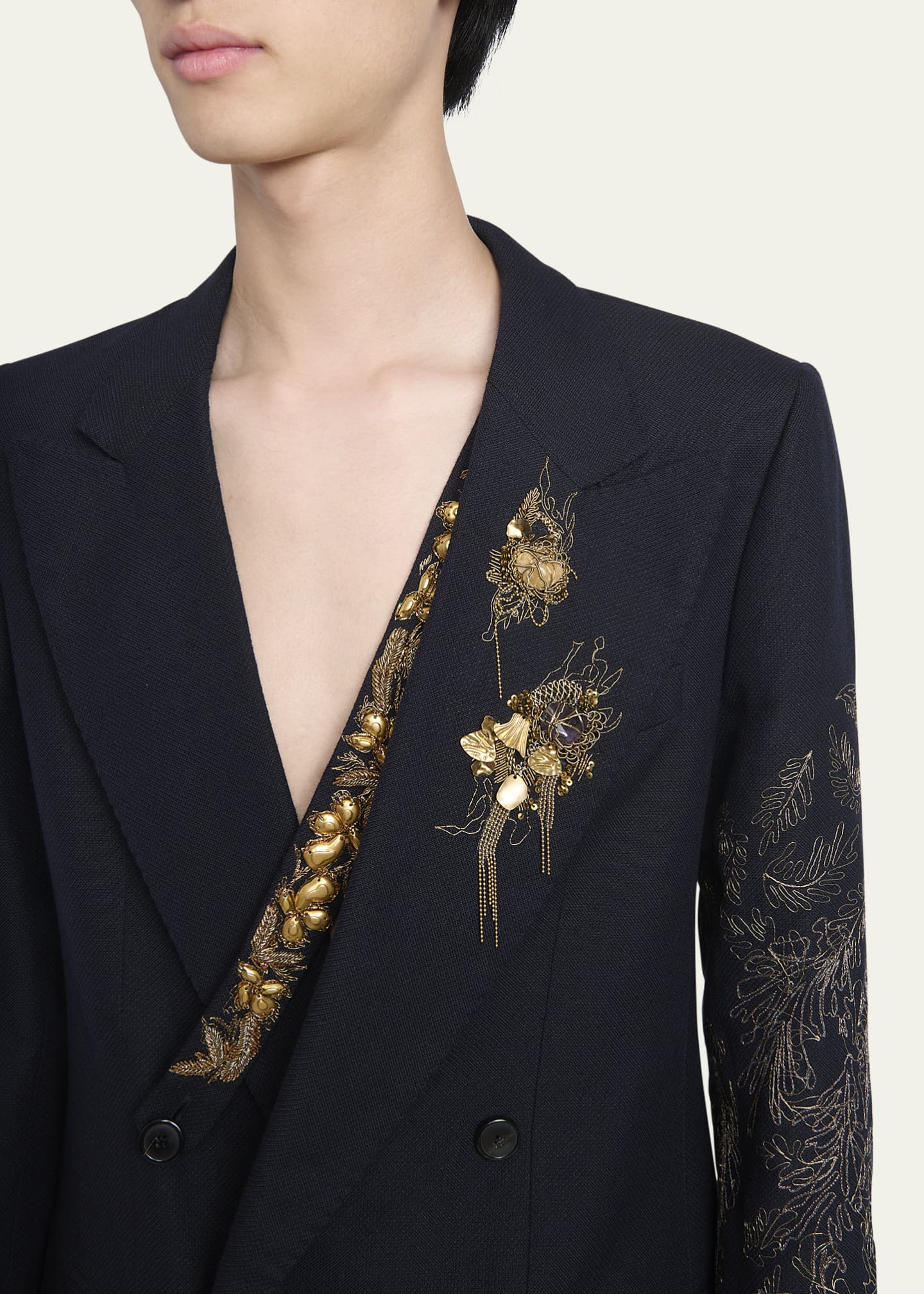 Dries Van Noten Men's Barton Embellished Dinner Jacket Image 5 of 5