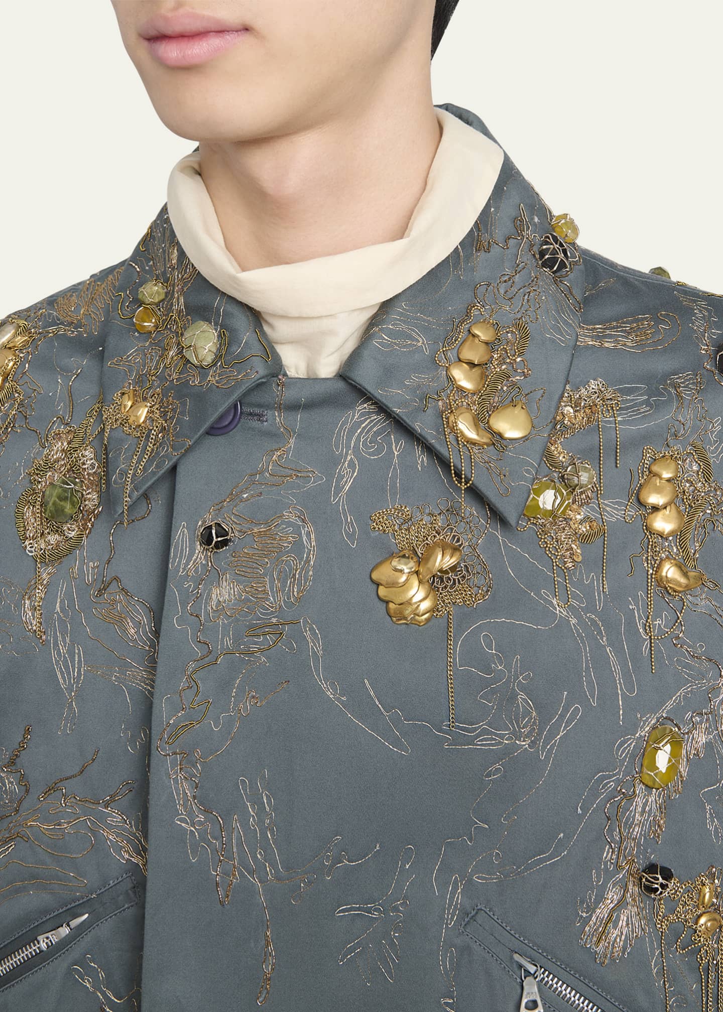 Dries Van Noten Men's Velen Embellished Jacket Image 5 of 5