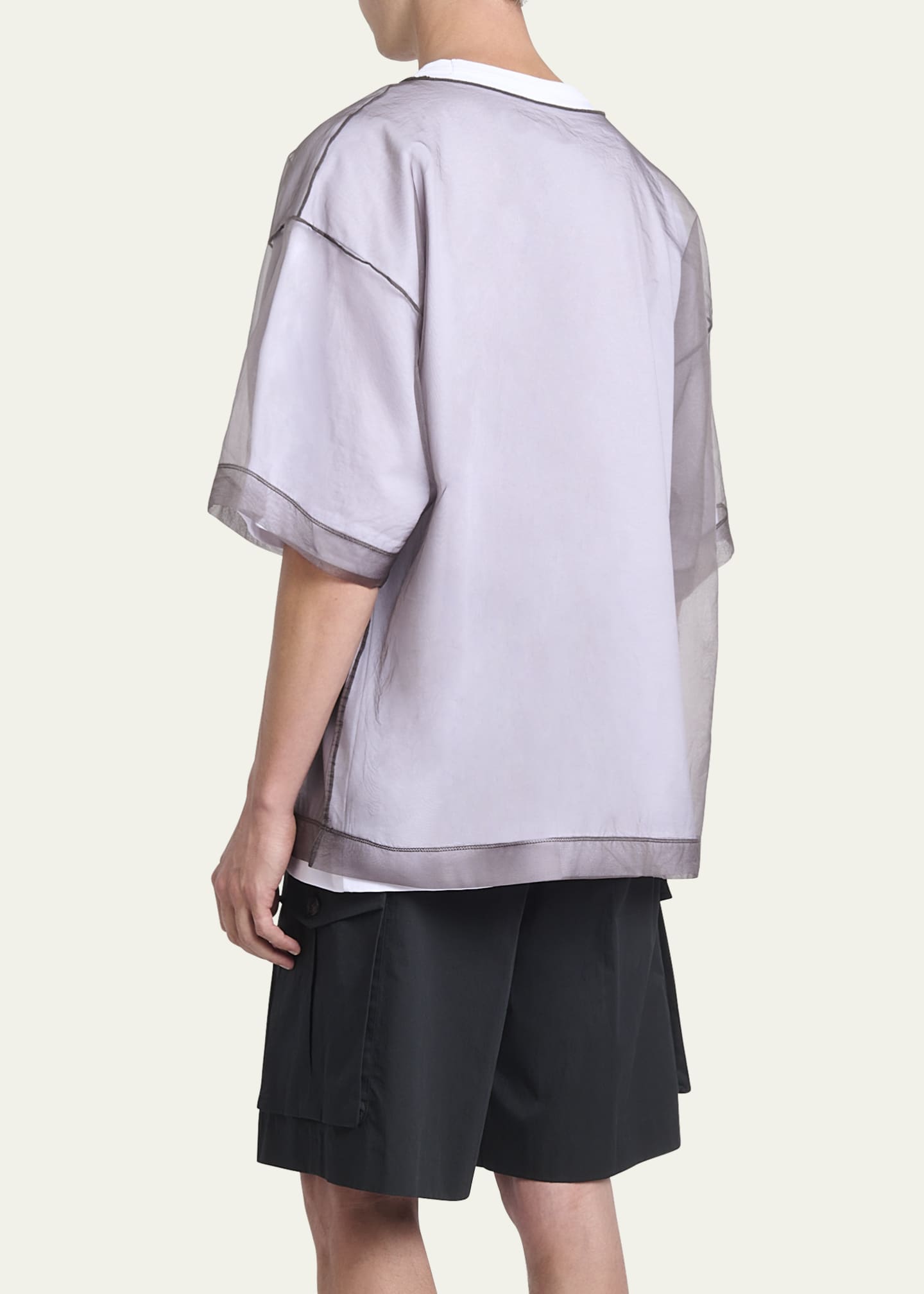 Dries Van Noten Men's Heaton Double-Layer T-Shirt Image 3 of 5