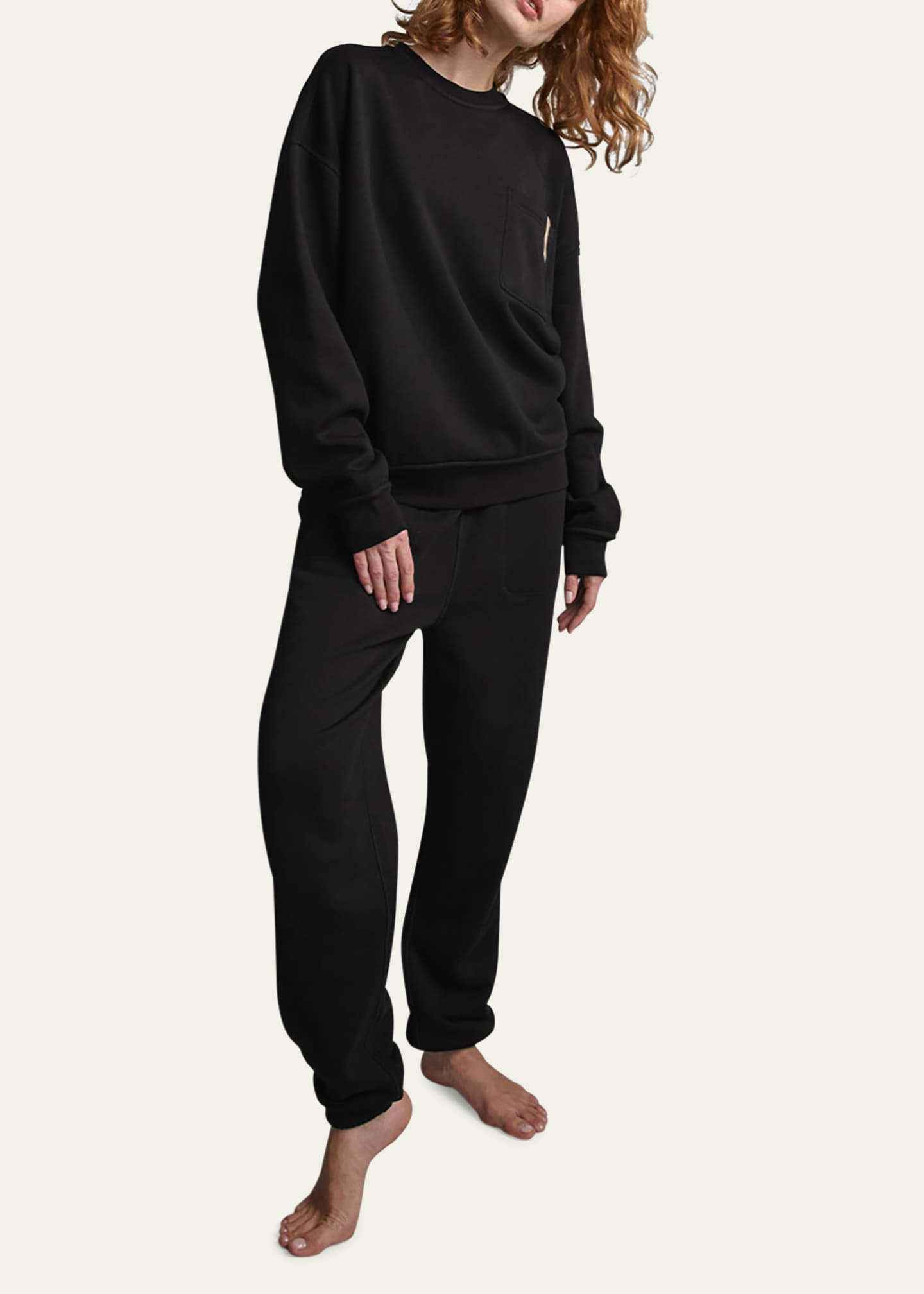 Lunya silksweats reversible sherpa lined sweatshirt bergdorf goodman