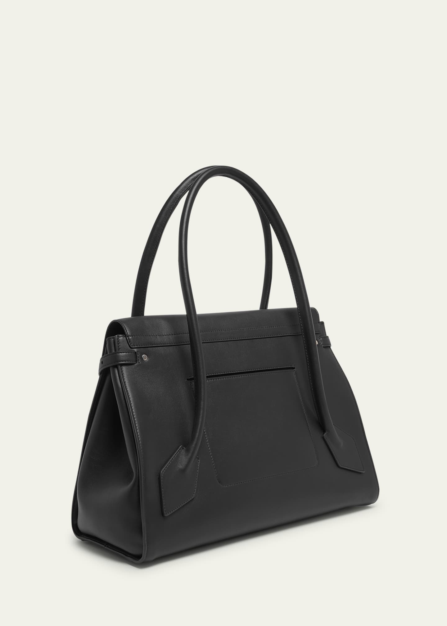 Tate Calf Leather Top-Handle Bag