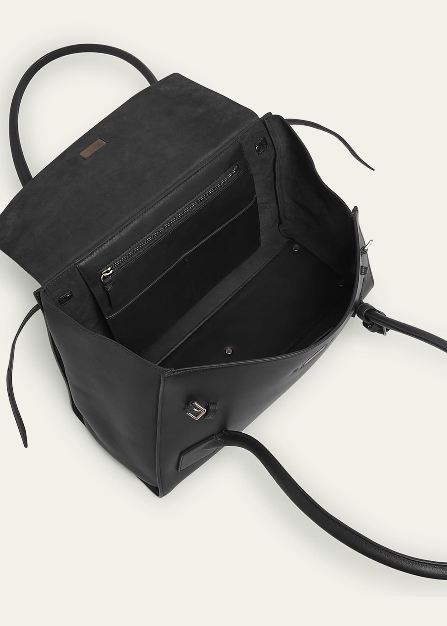 Tate Calf Leather Top-Handle Bag