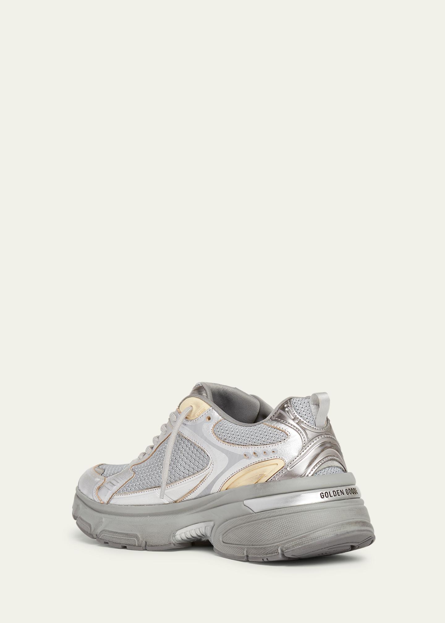 Golden Goose Men's Lightstar Mesh and Leather Runner Sneakers