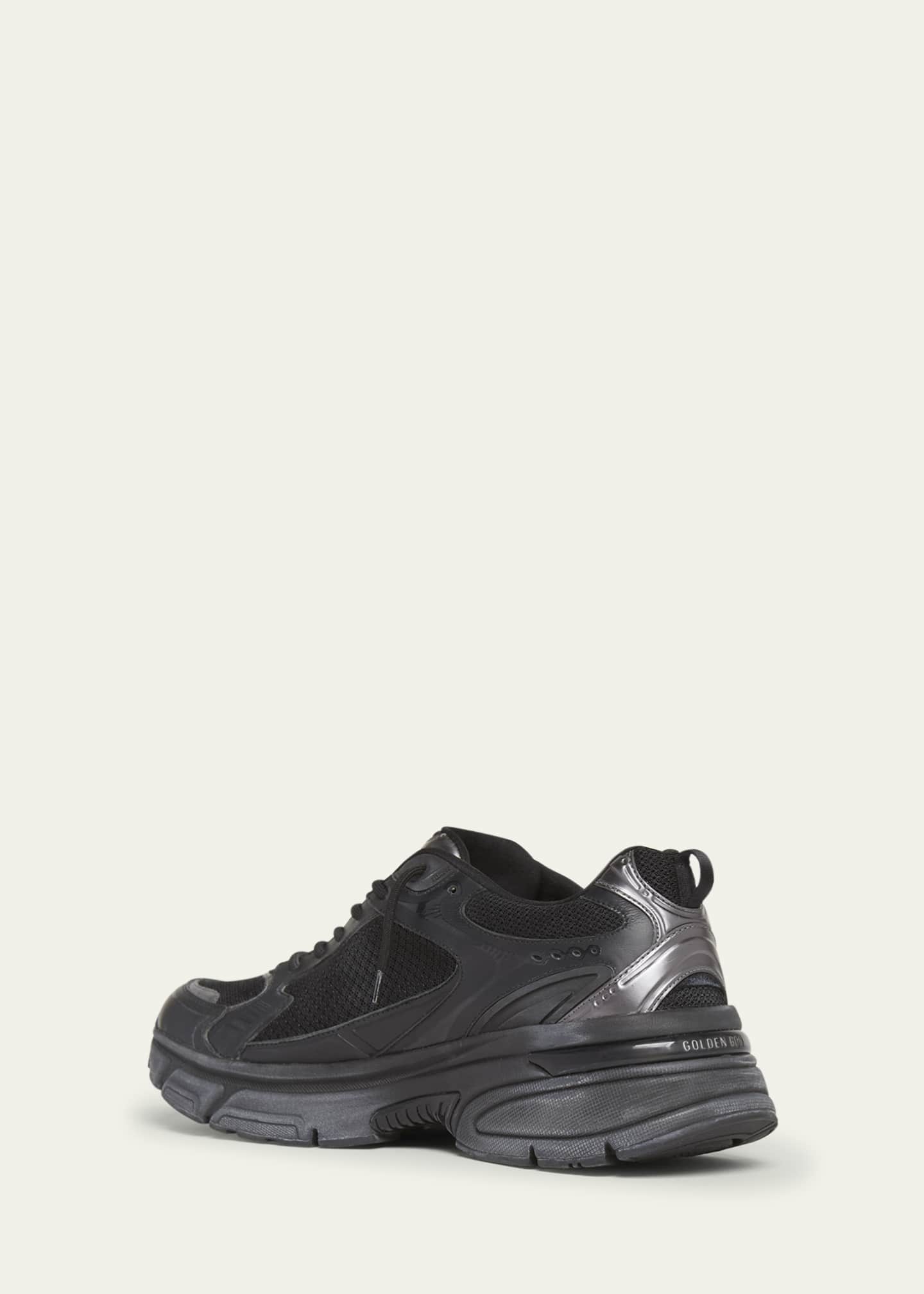 Golden Goose Men's Lightstar Mesh and Leather Sneakers Image 4 of 6