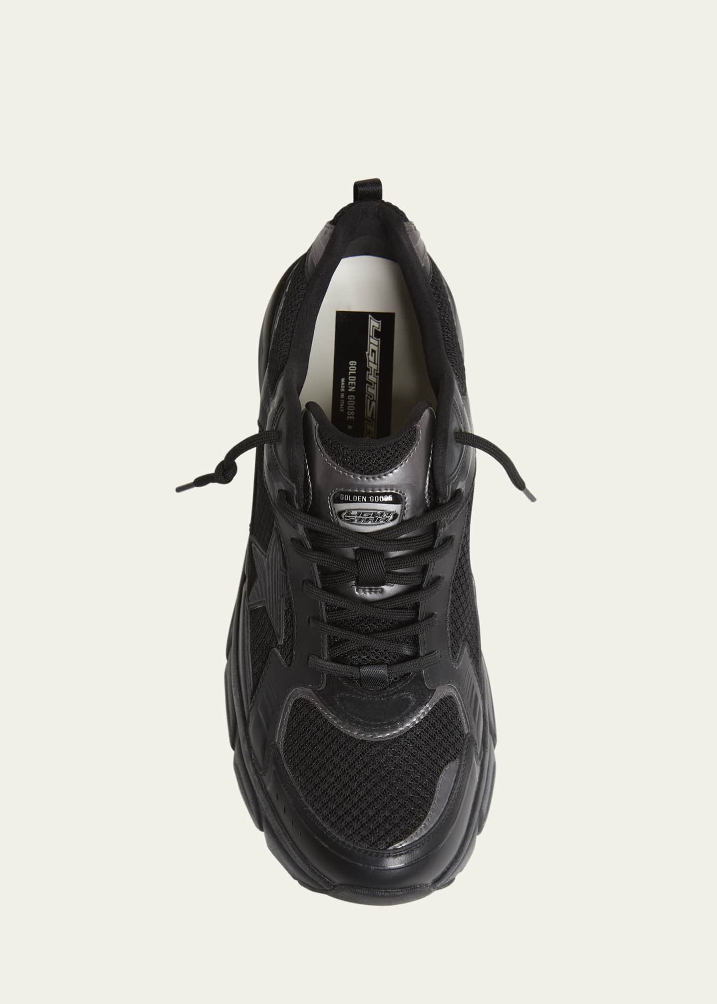 Golden Goose Men's Lightstar Mesh and Leather Sneakers Image 6 of 6