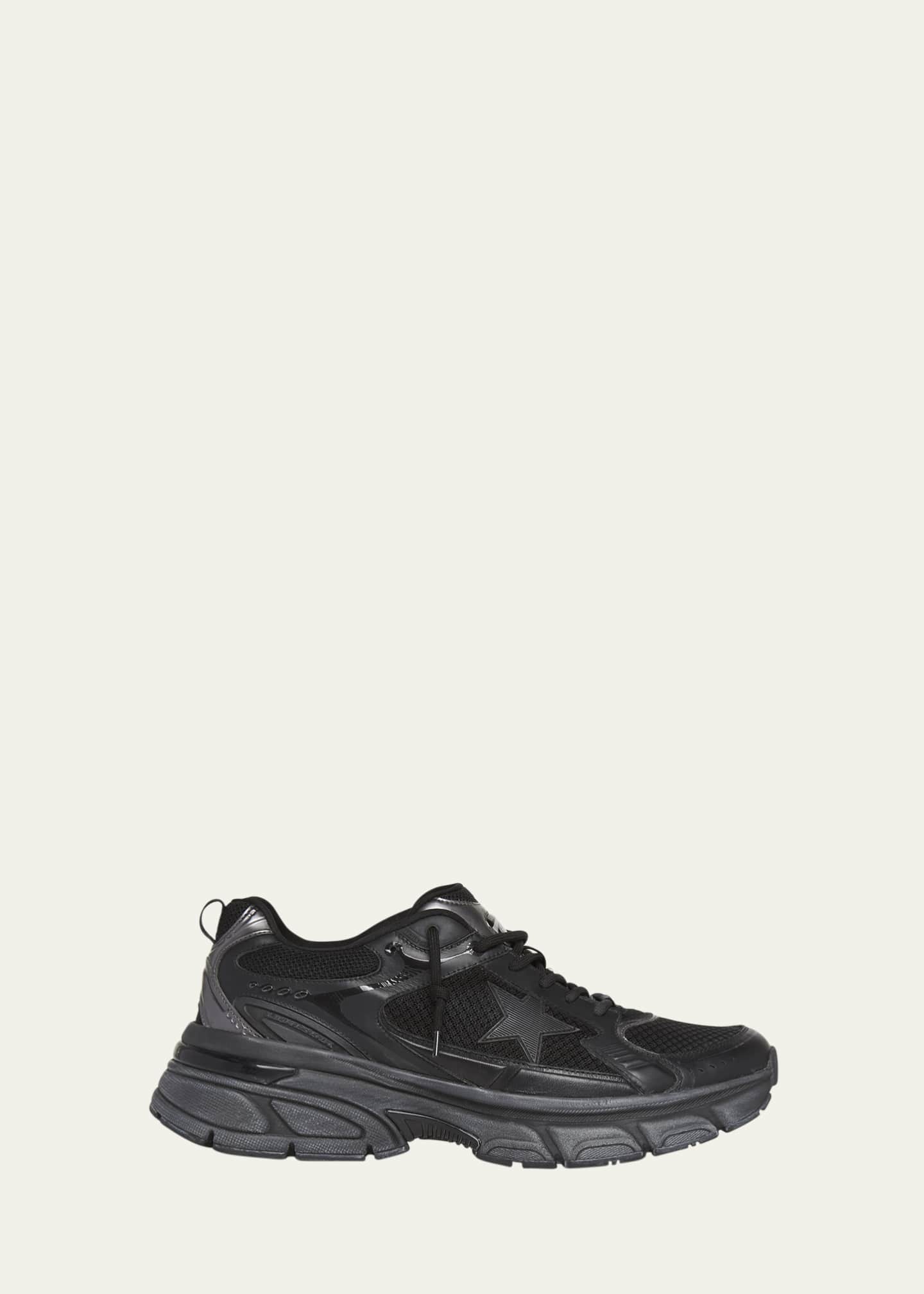 Golden Goose Men's Lightstar Mesh and Leather Sneakers Image 1 of 6