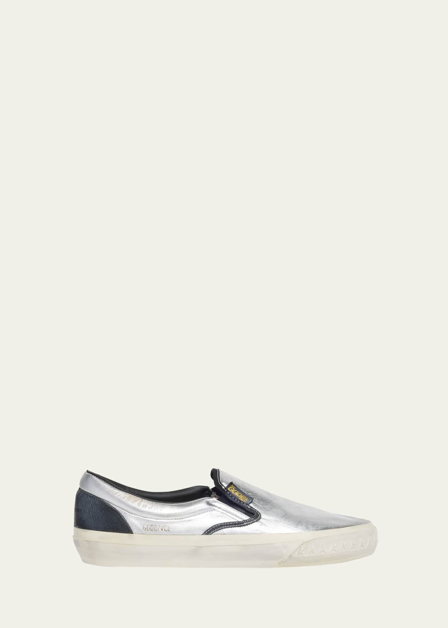 Golden Goose Men s Laminated Leather Slip On Sneakers Bergdorf Goodman