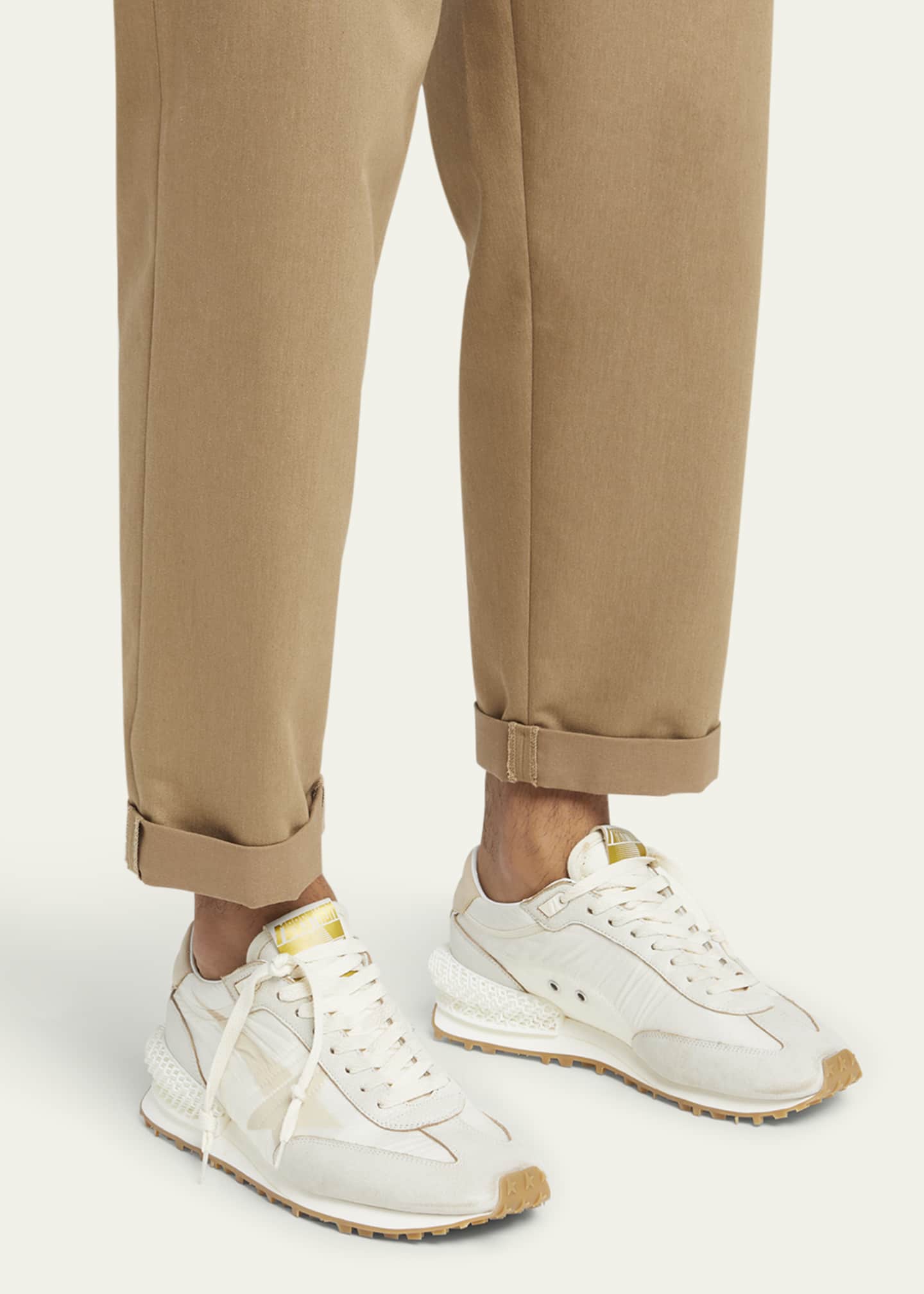 Golden Goose Men's Running Marathon Nylon and Leather Runner Sneakers Image 2 of 6