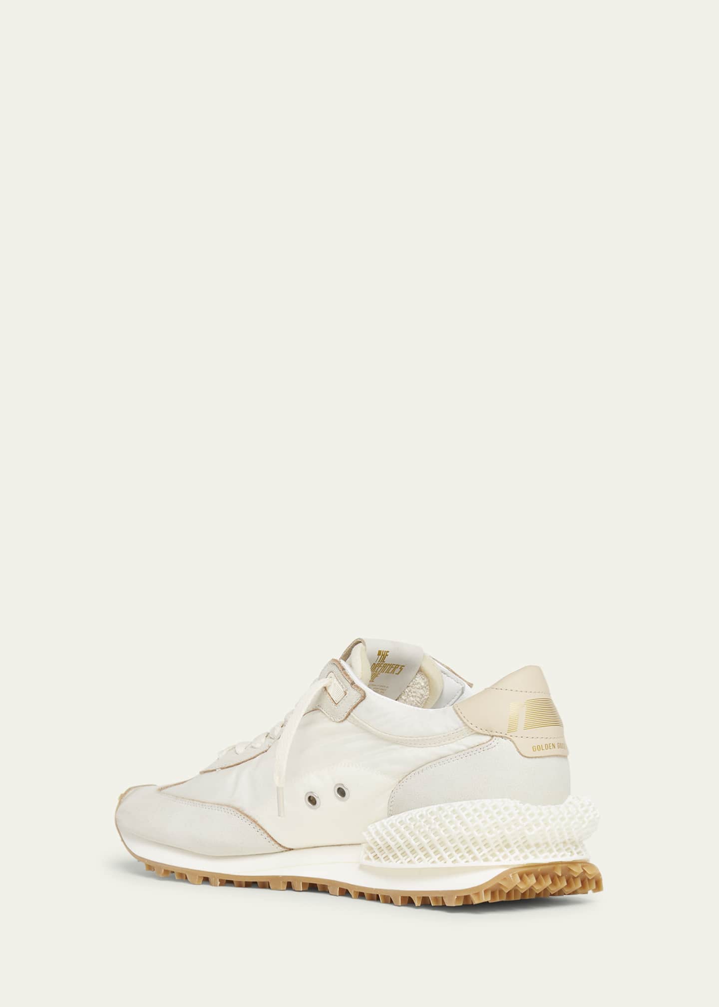 Golden Goose Men's Running Marathon Nylon and Leather Runner Sneakers Image 4 of 6