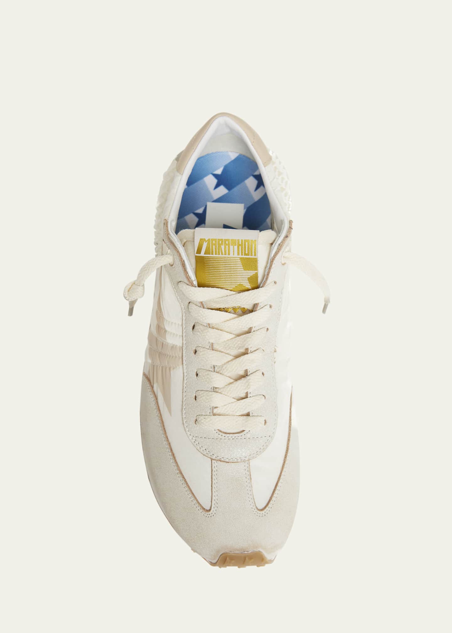 Golden Goose Men's Running Marathon Nylon and Leather Runner Sneakers Image 6 of 6