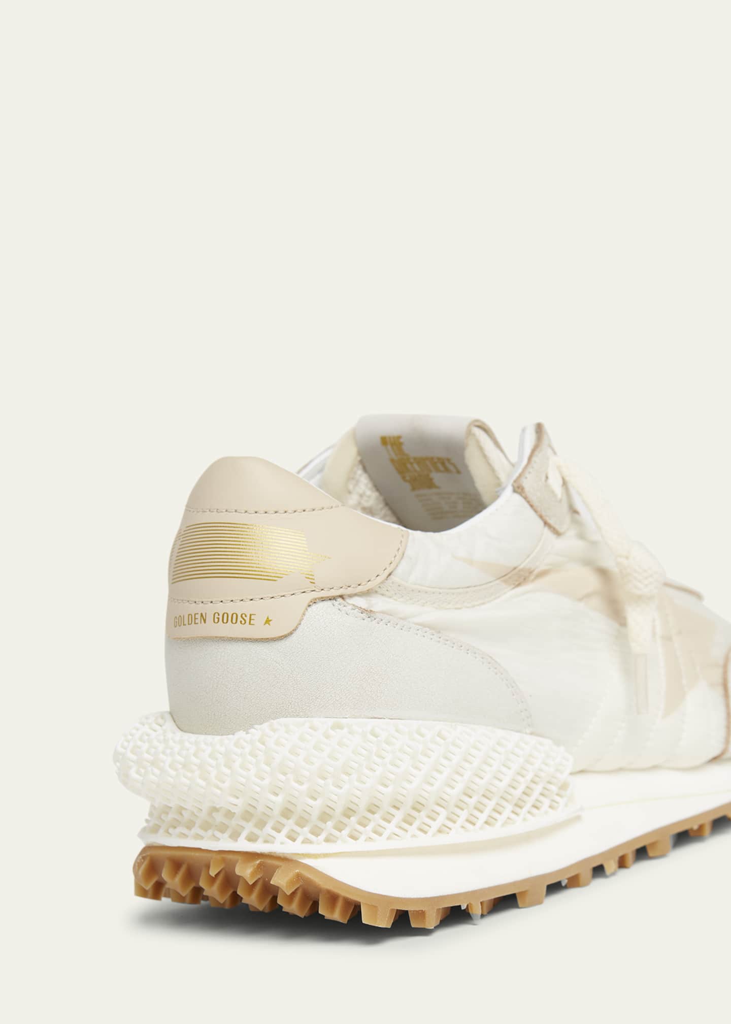 Golden Goose Men's Running Marathon Nylon and Leather Runner Sneakers Image 5 of 6