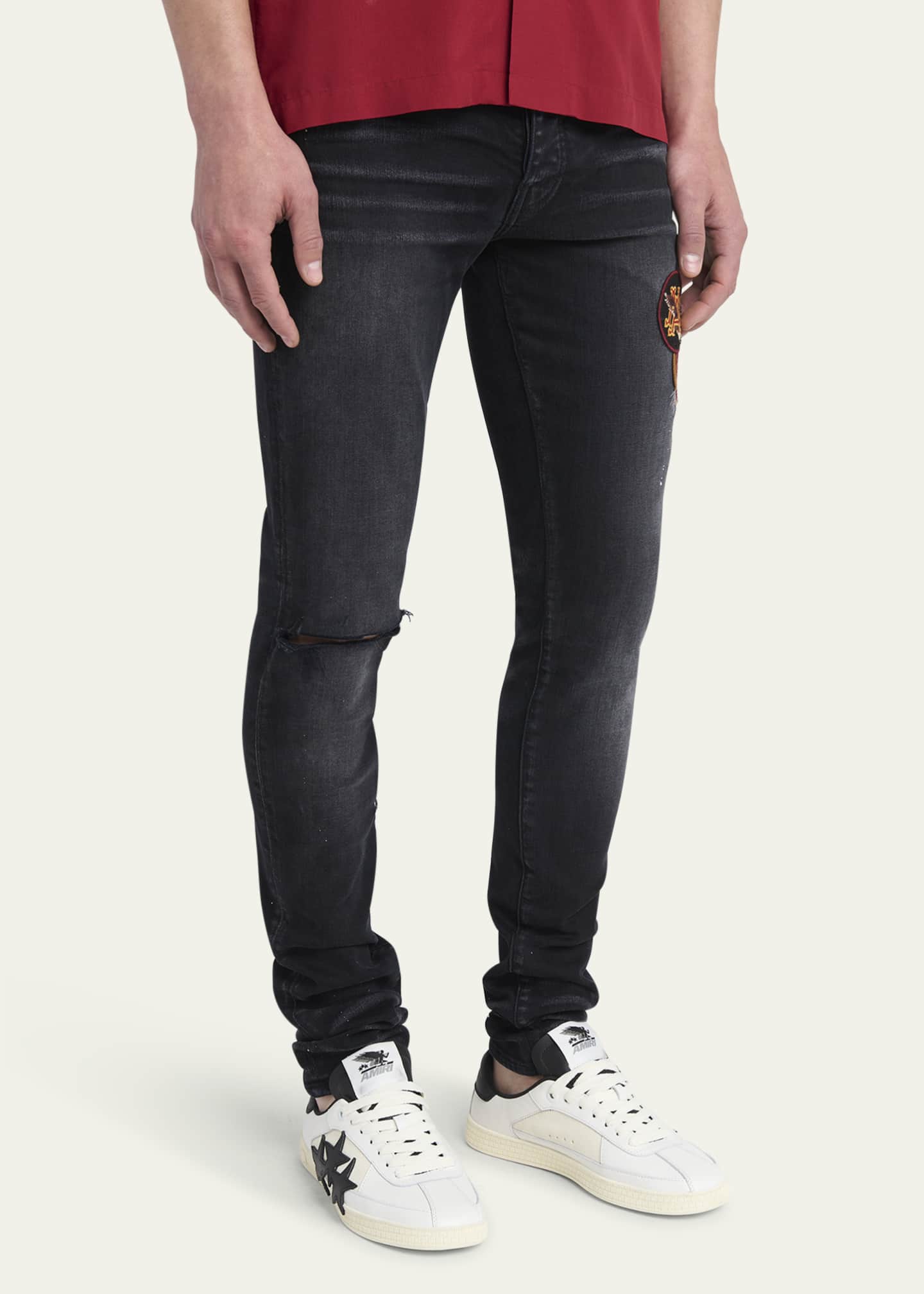 Amiri Men's Pacific Leather Low-Top Sneakers Image 2 of 5