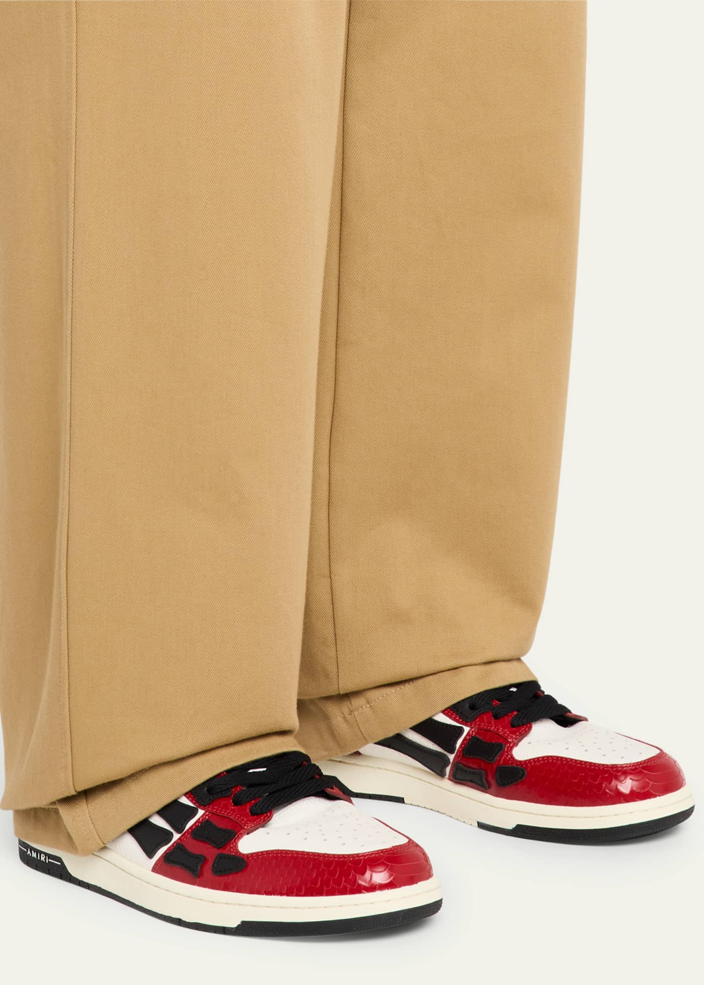 Amiri Men's CNY Skel Leather Low-Top Sneakers Image 2 of 3