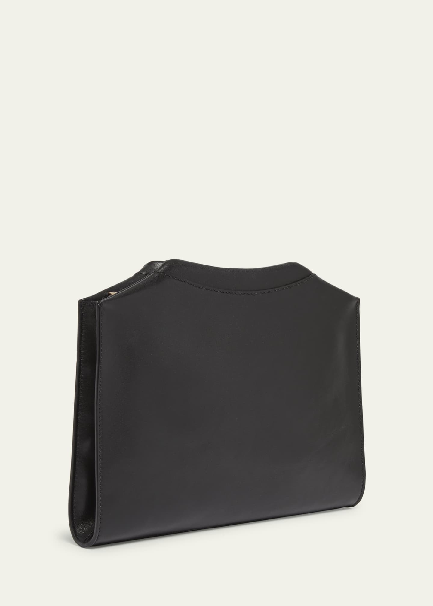 Balmain Crewneck T-Shirt Pouch Clutch Bag in Calfskin Image 3 of 6
