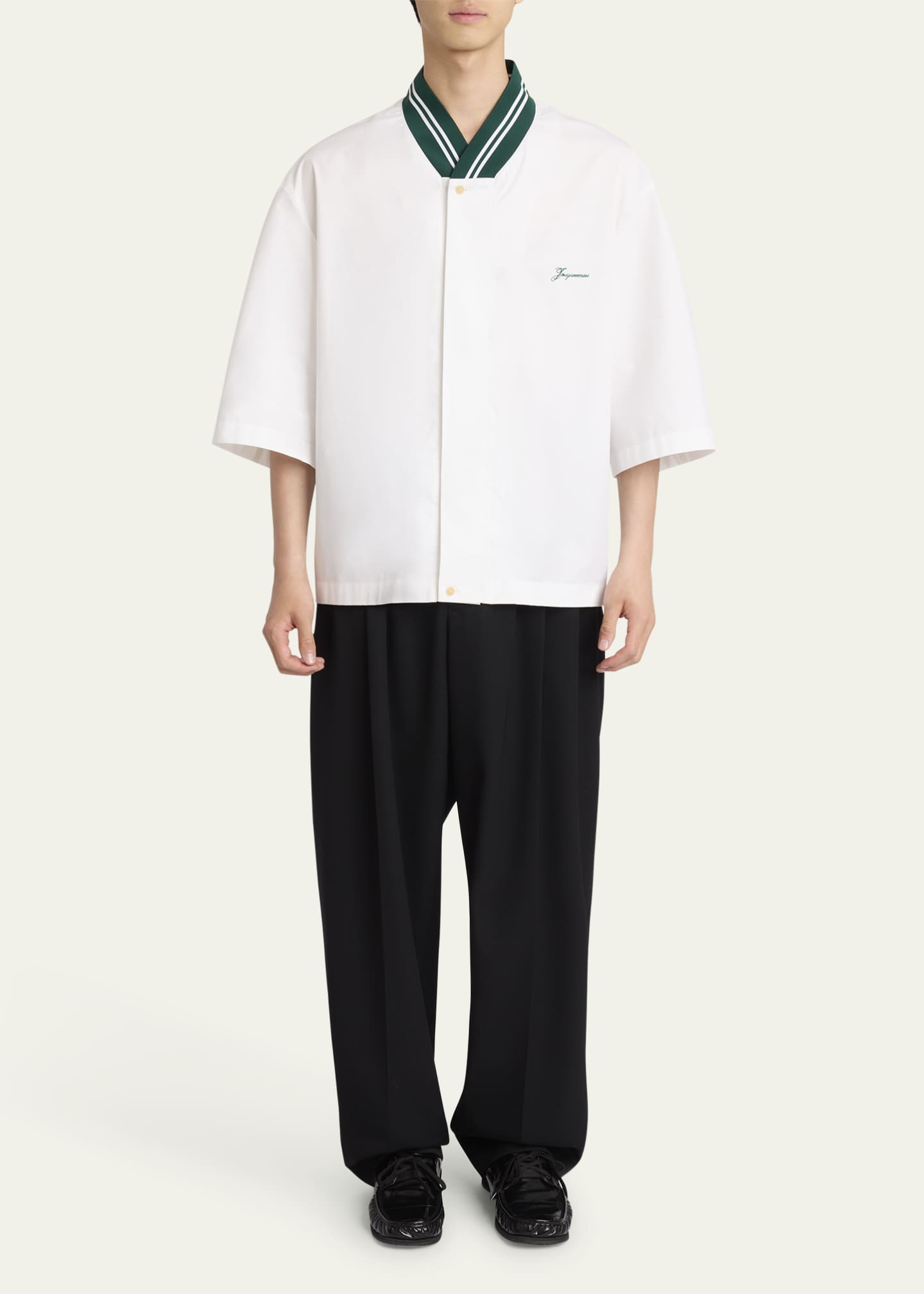 Jacquemus Men's Button-Down Baseball Shirt Image 2 of 5
