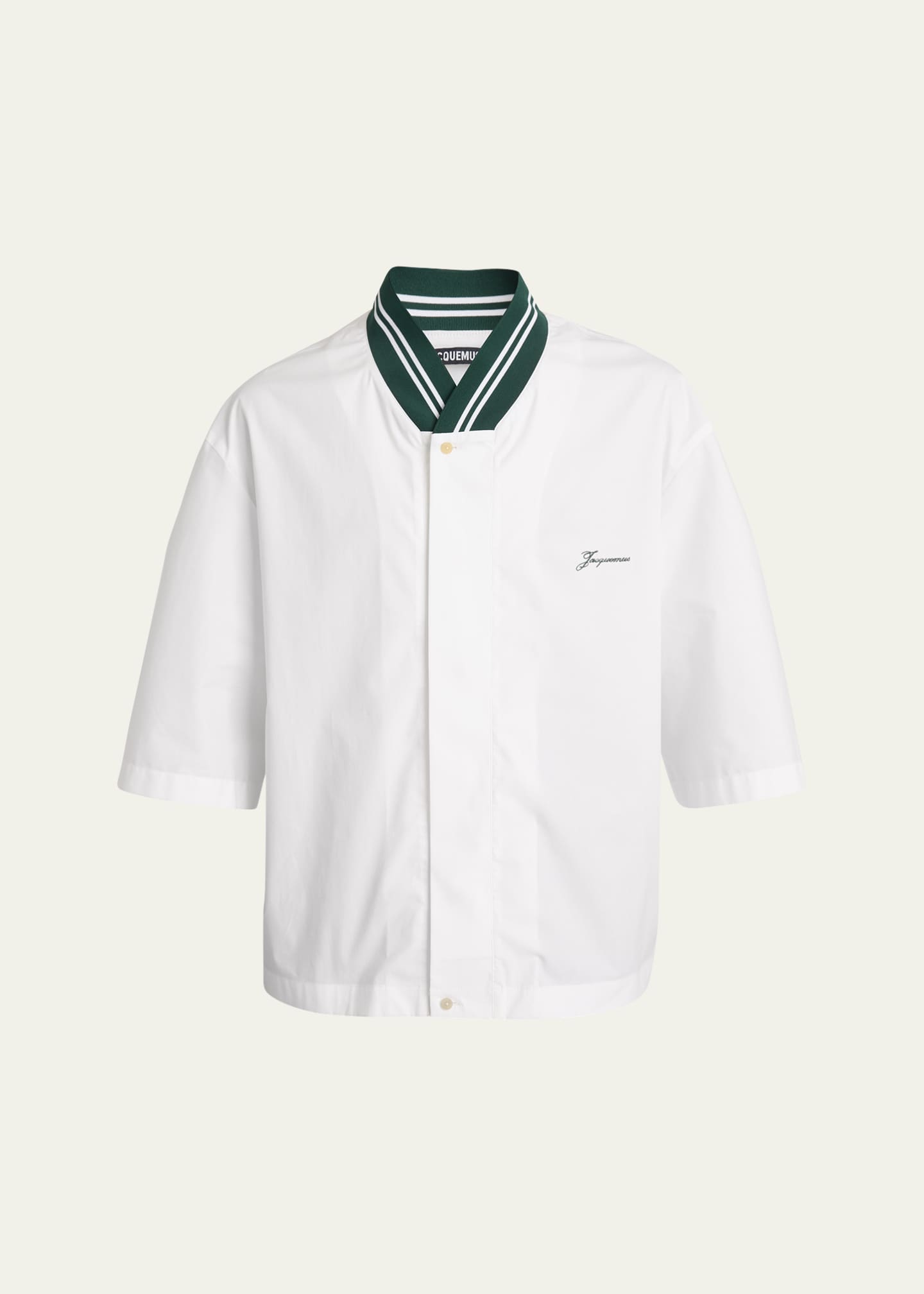 Jacquemus Men's Button-Down Baseball Shirt Image 1 of 5