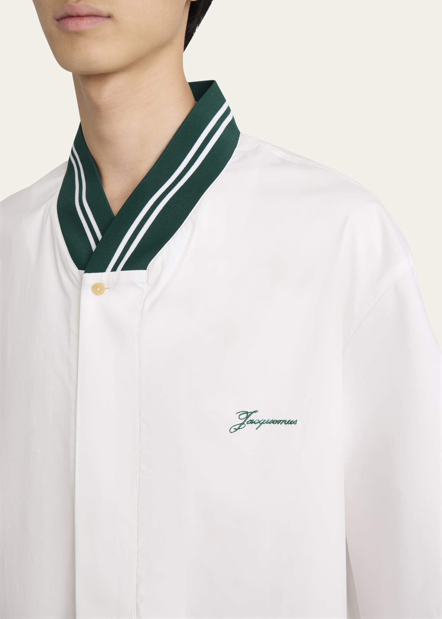 Jacquemus Men's Button-Down Baseball Shirt Image 5 of 5